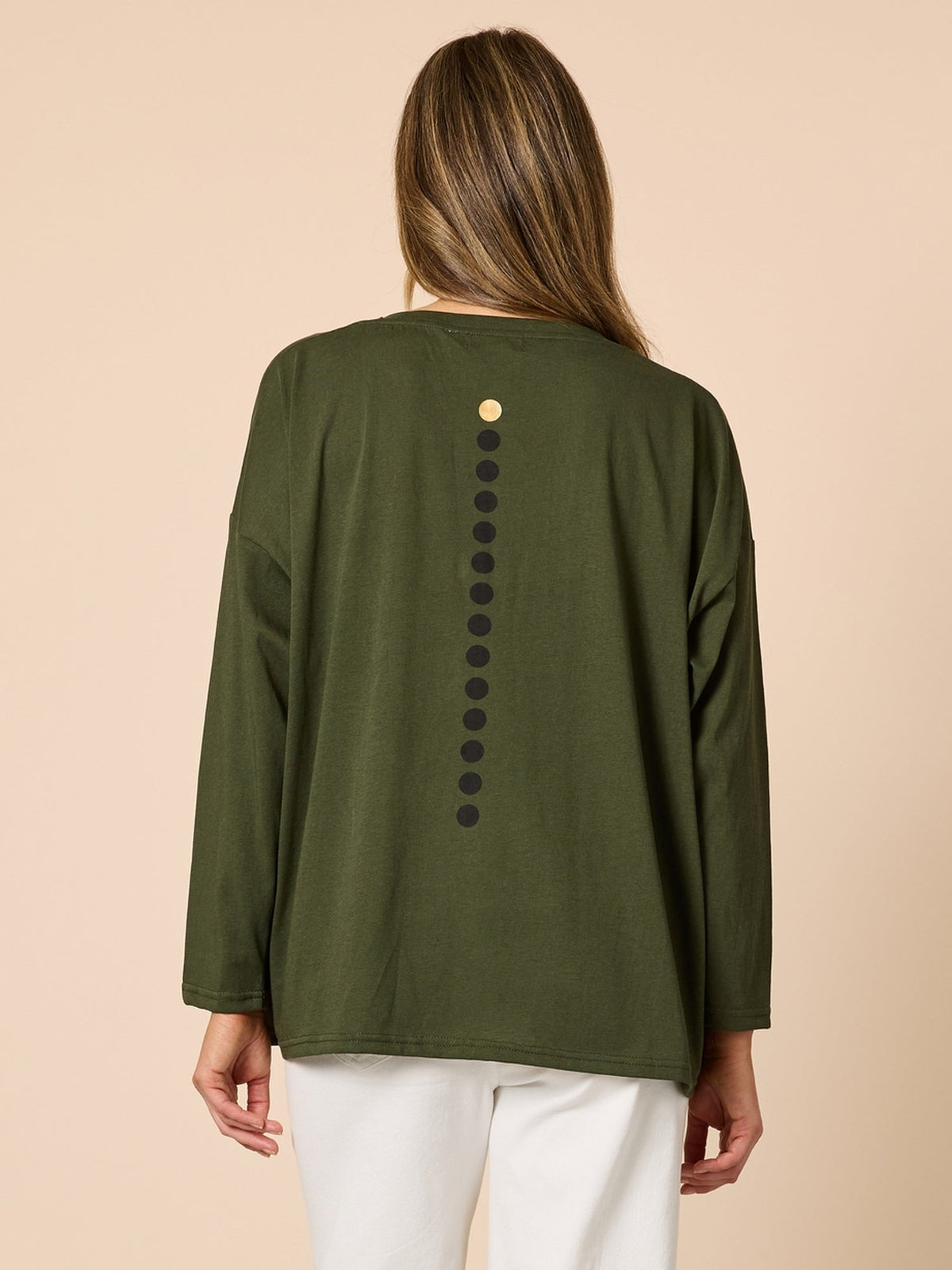 Clarity Elise Spot Top (Khaki)