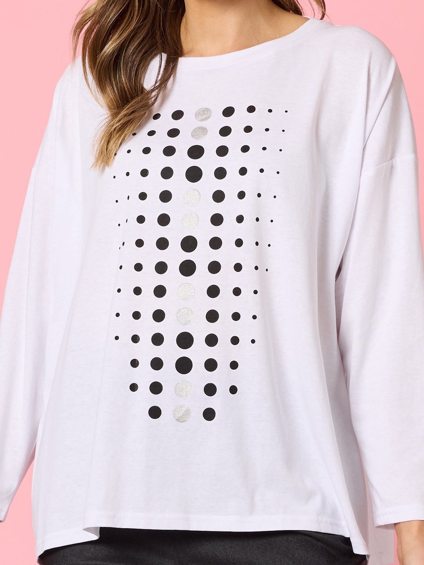 Clarity Elise Spot Top (White)
