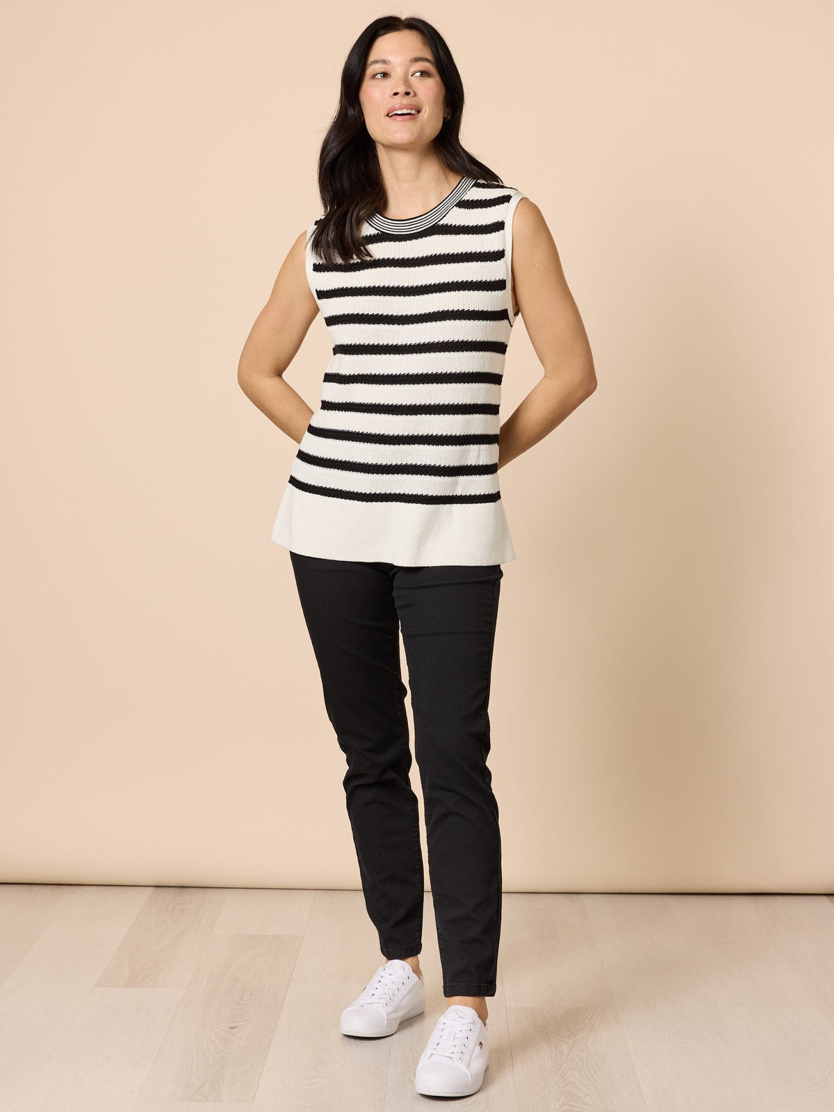 Gordon Smith City Stripe Knit (Ivory/Black)