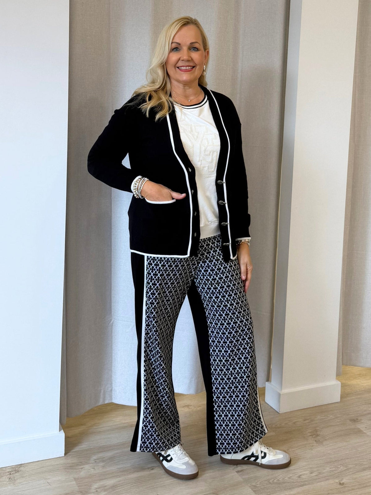 Threadz Empire Spliced Pant (Black/Ivory)