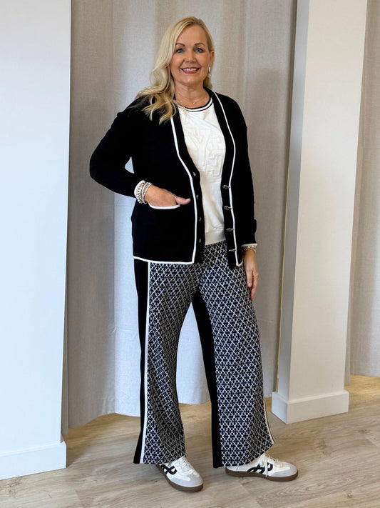 Threadz Empire Spliced Pant (Black/Ivory)