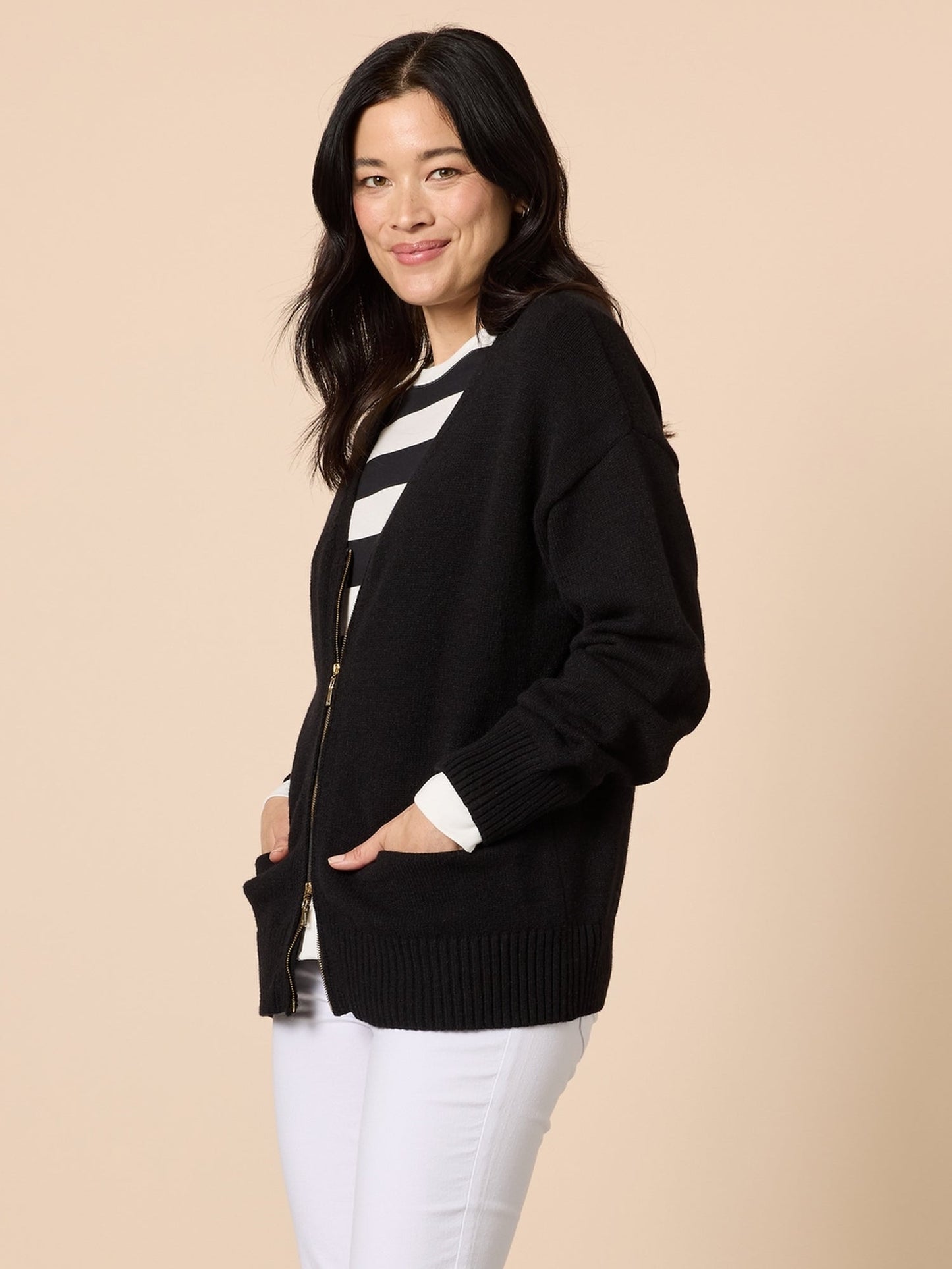 Gordon Smith Manhattan Zip Cardi (Black)