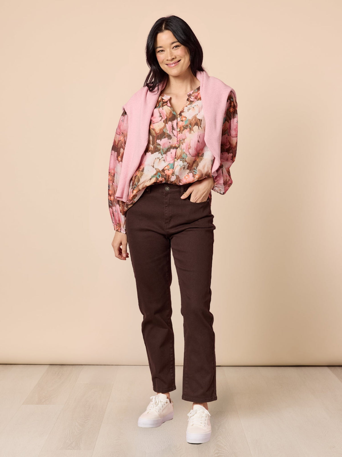 Gordon Smith Dakota Print Top (Blush Multi)