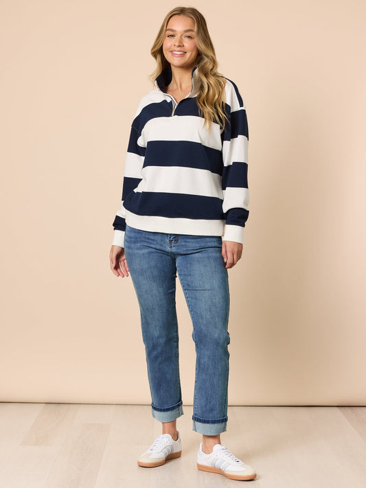 Threadz Retro Cuff Straight Leg Jean (Denim)