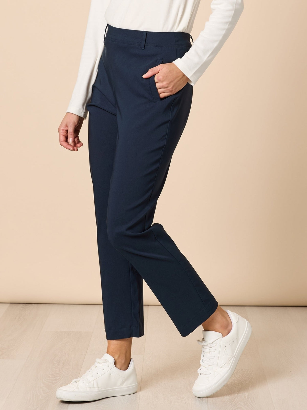 Threadz Evie Stretch Pant (Navy)