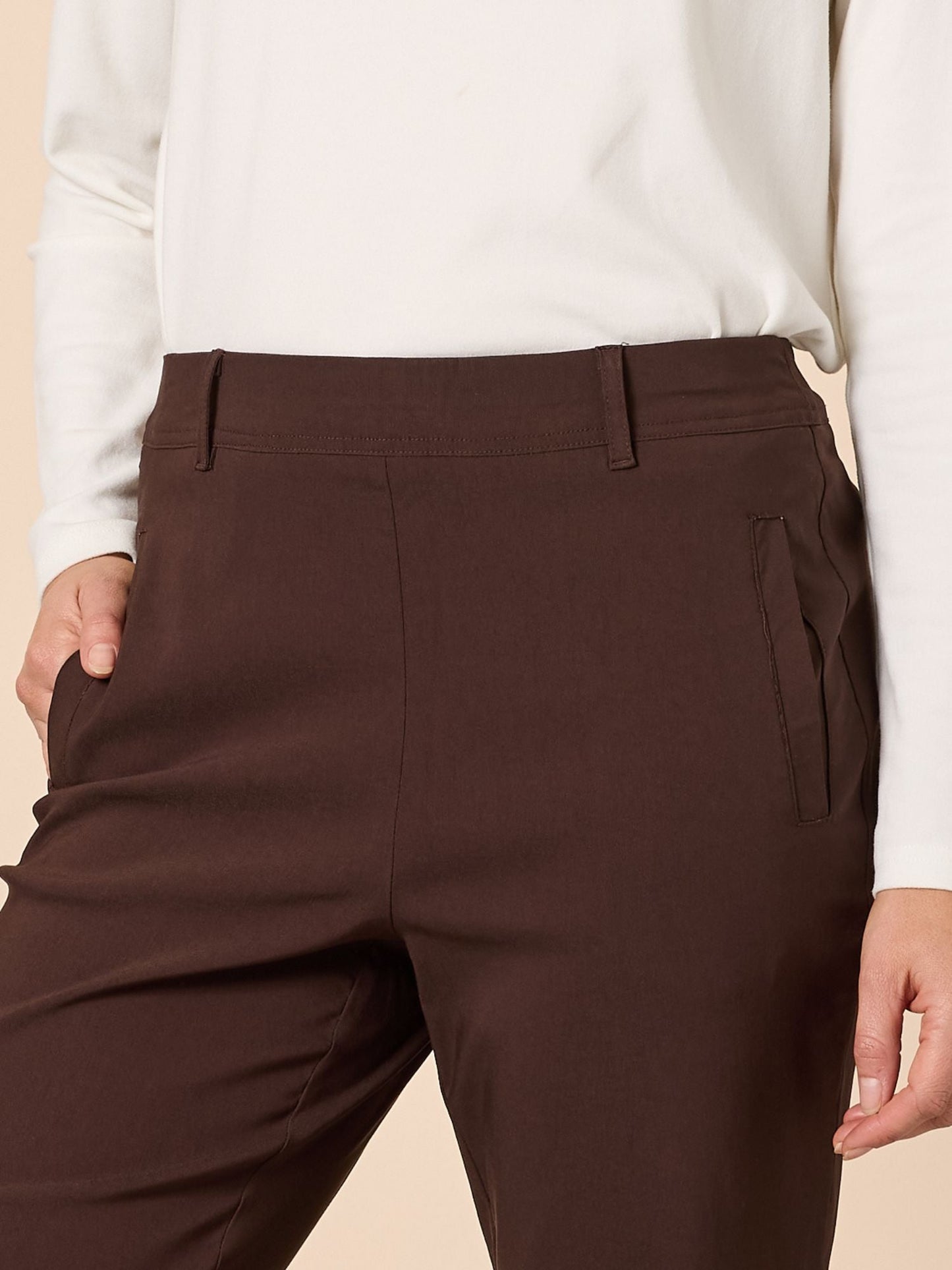 Threadz Evie Stretch Pant (Coffee)