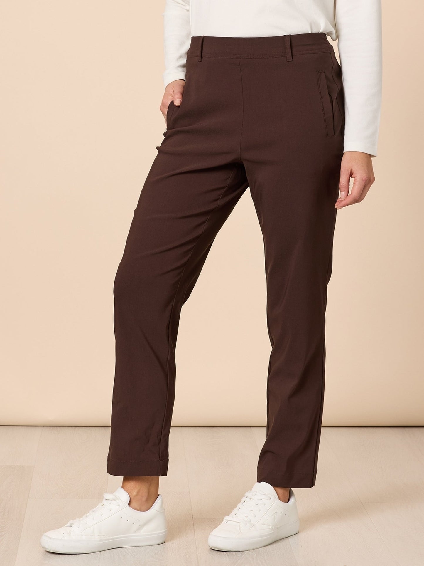 Threadz Evie Stretch Pant (Coffee)