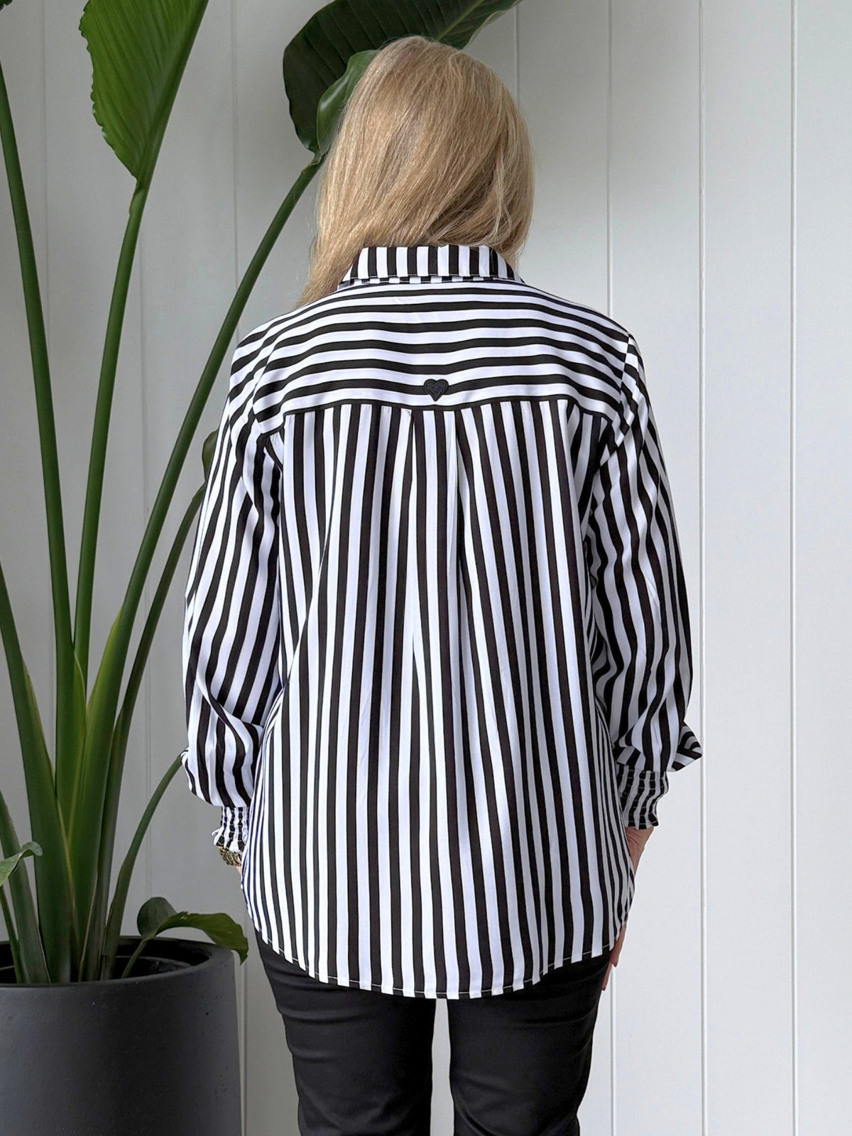 Threadz Amour Stripe Shirt (Black/White)