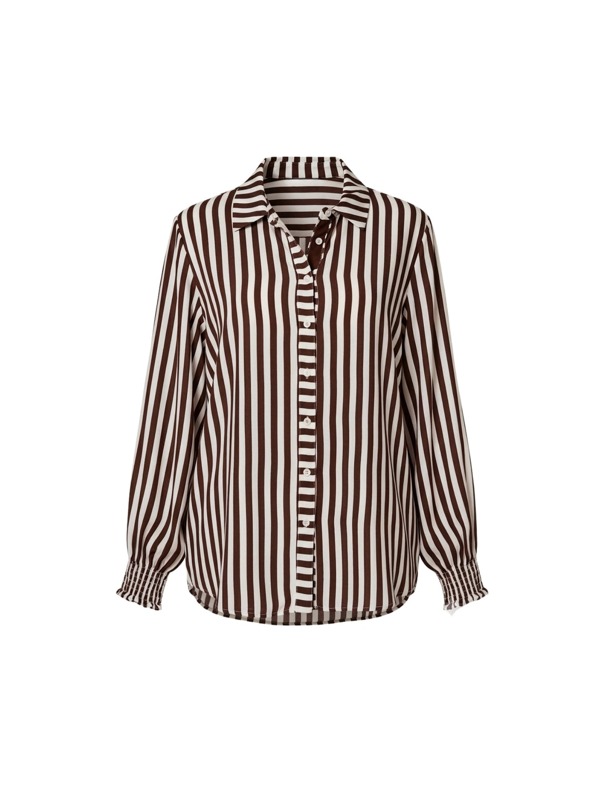 Threadz Amour Stripe Shirt (Chocolate/White)