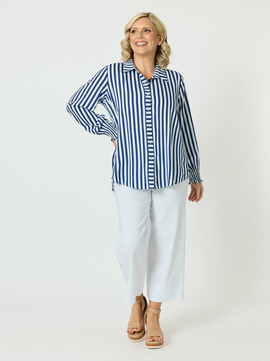 Threadz Amour Stripe Shirt (Navy/White)