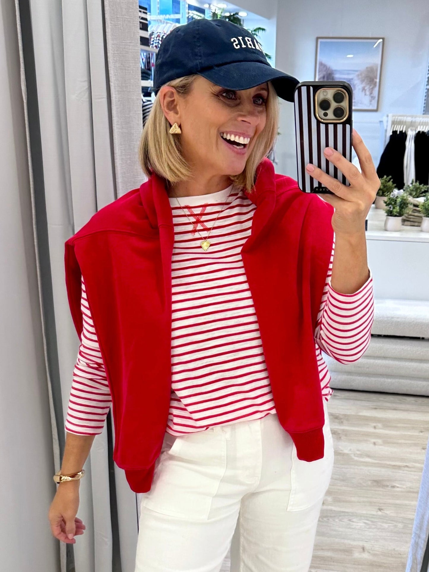 Gordon Smith Harbour Stripe Tee (Red/White)