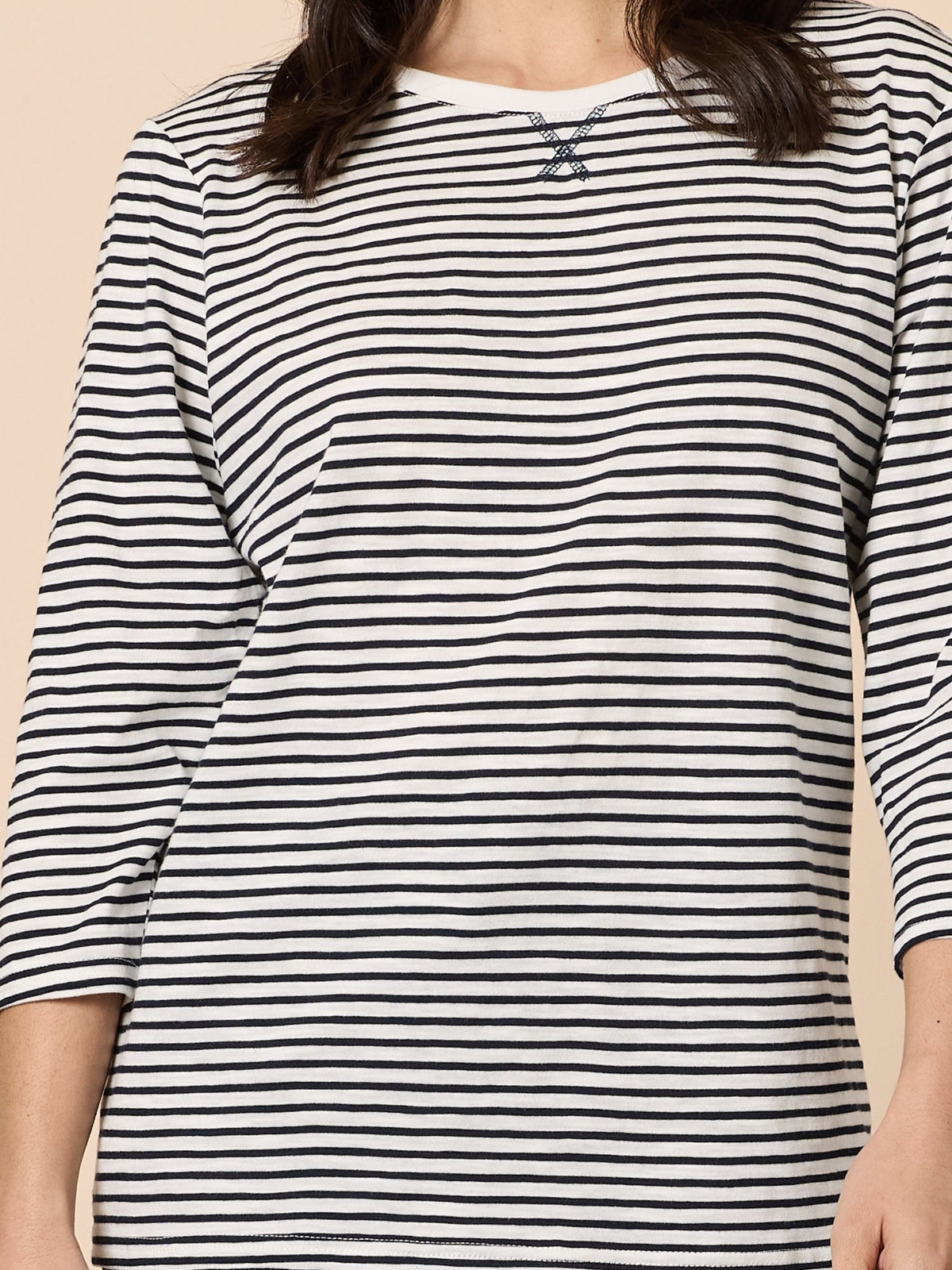 Gordon Smith Harbour Stripe Tee (Navy/White)
