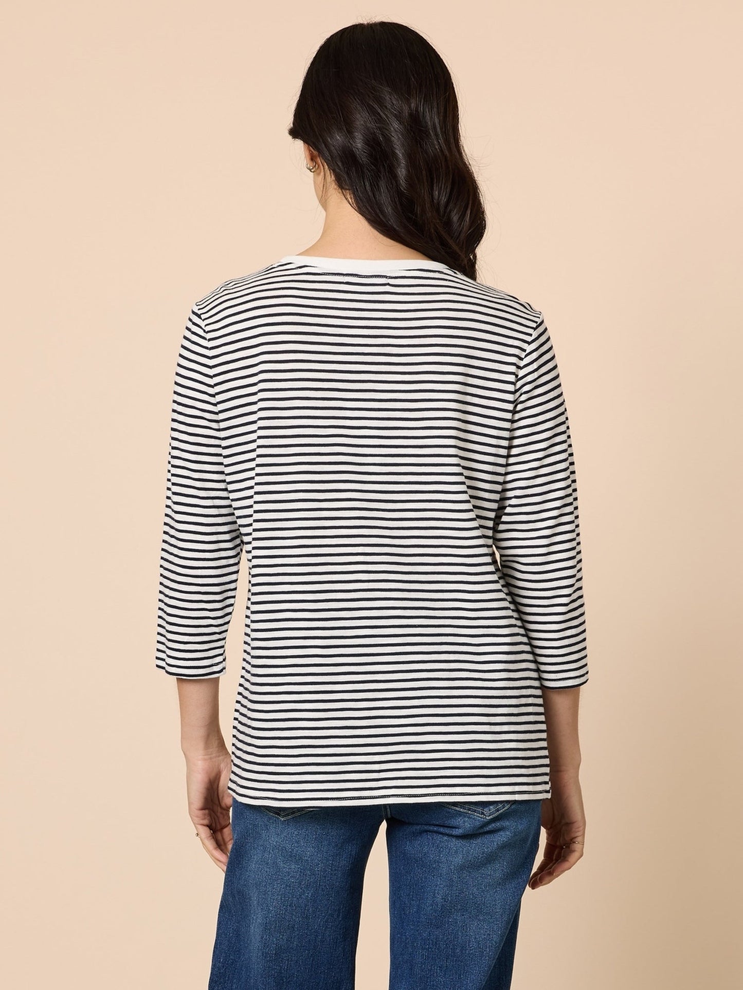 Gordon Smith Harbour Stripe Tee (Navy/White)