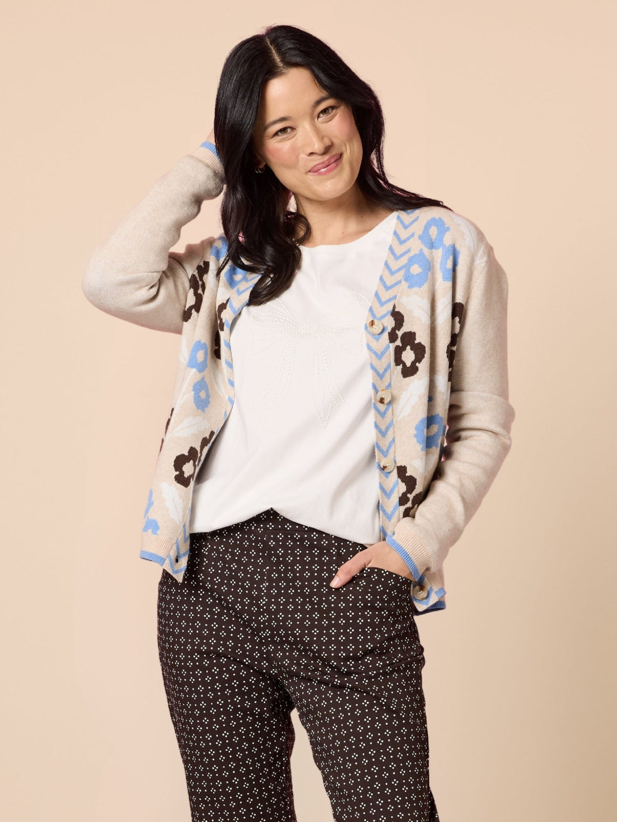 Gordon Smith Vermont Knit Cardi (Natural Multi)