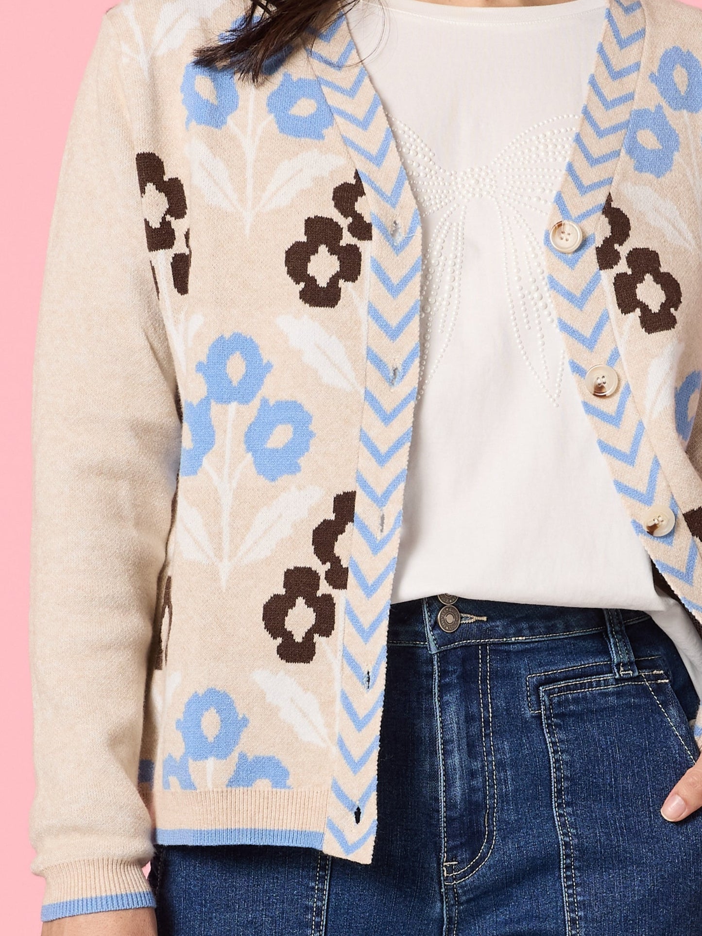 Gordon Smith Vermont Knit Cardi (Natural Multi)