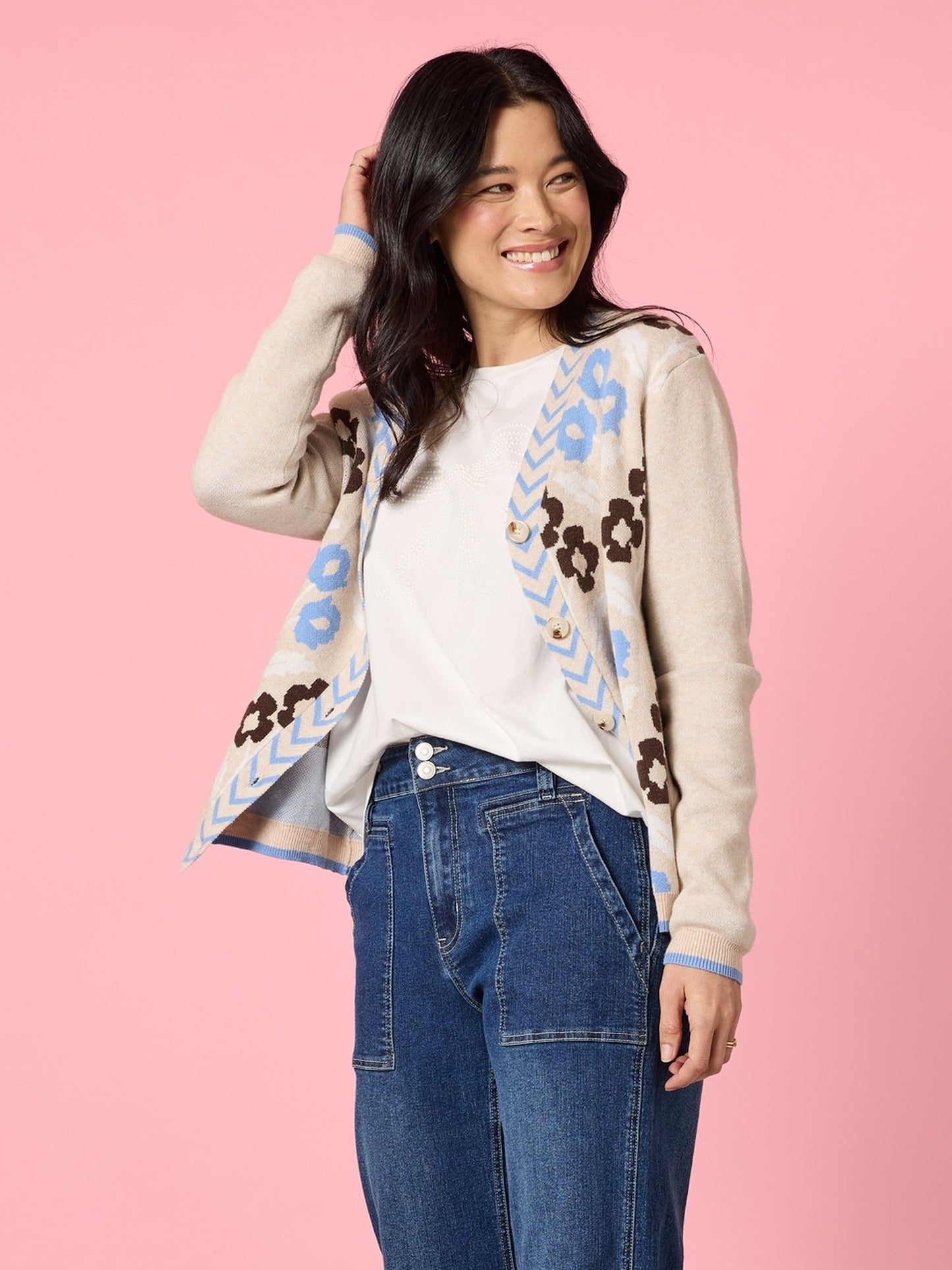 Gordon Smith Vermont Knit Cardi (Natural Multi)