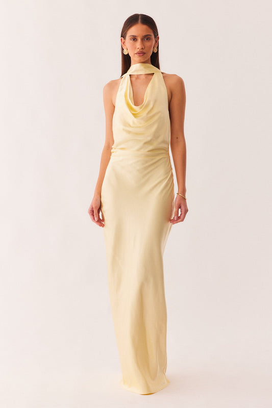 Image of Dresses. Productname: SNDYS ROSANNA MAXI DRESS in Lemon colour by brand - SNDYS