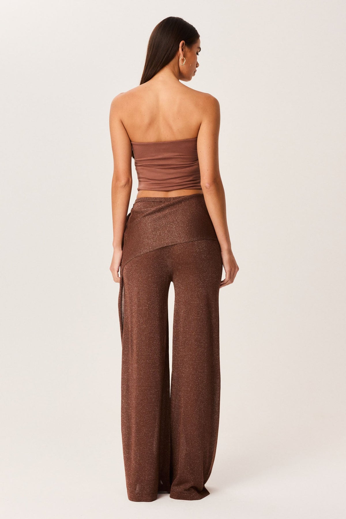 SNDYS CELINE SHIMMER PANTS (Chocolate)