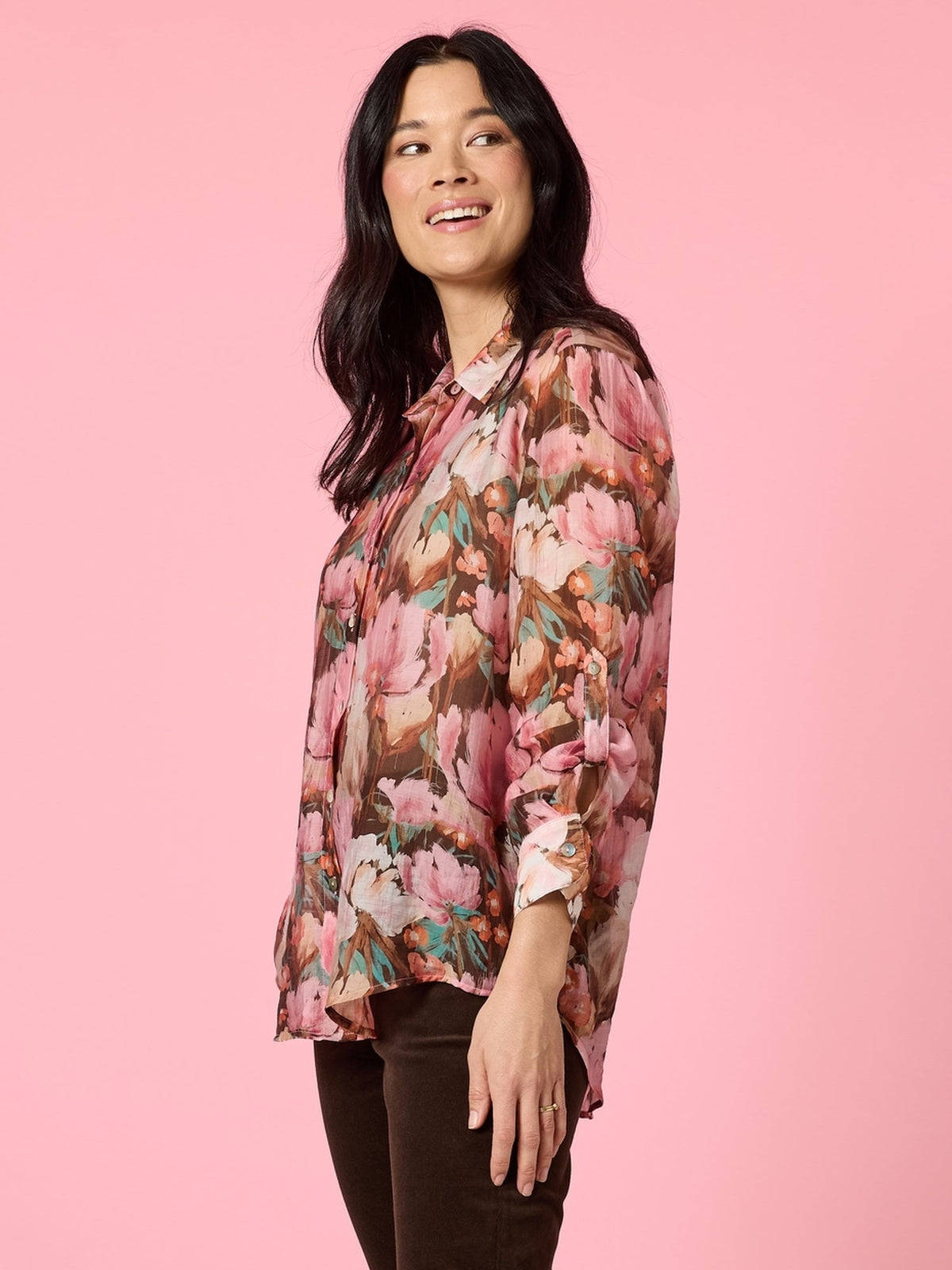 Gordon Smith Dakota Print Shirt (Blush Multi)