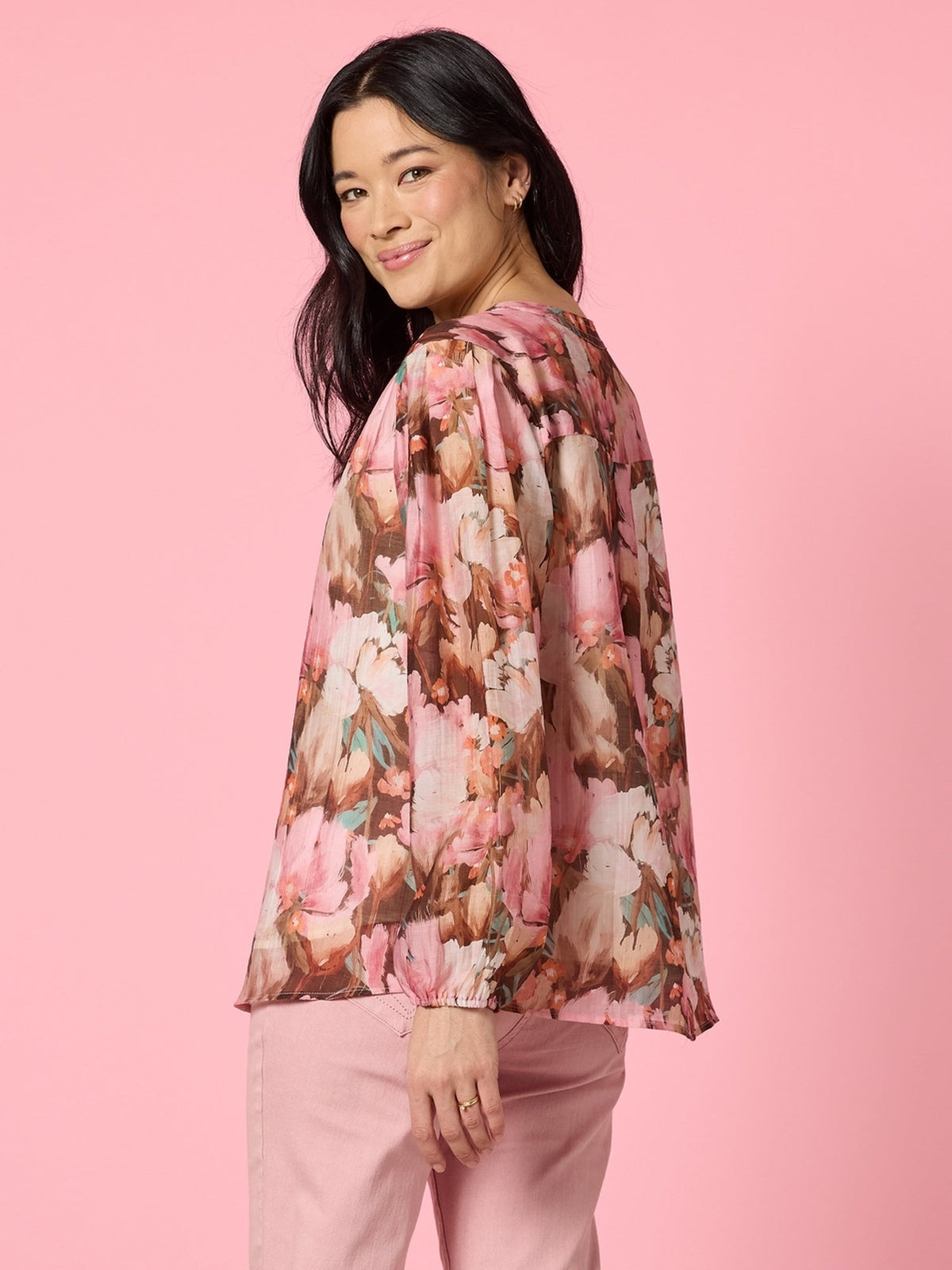 Gordon Smith Dakota Print Top (Blush Multi)