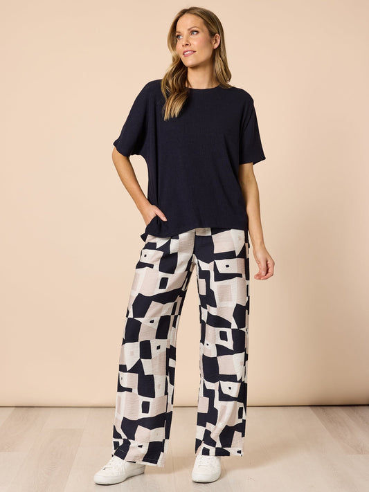 Clarity Le Lounge Top (Navy)