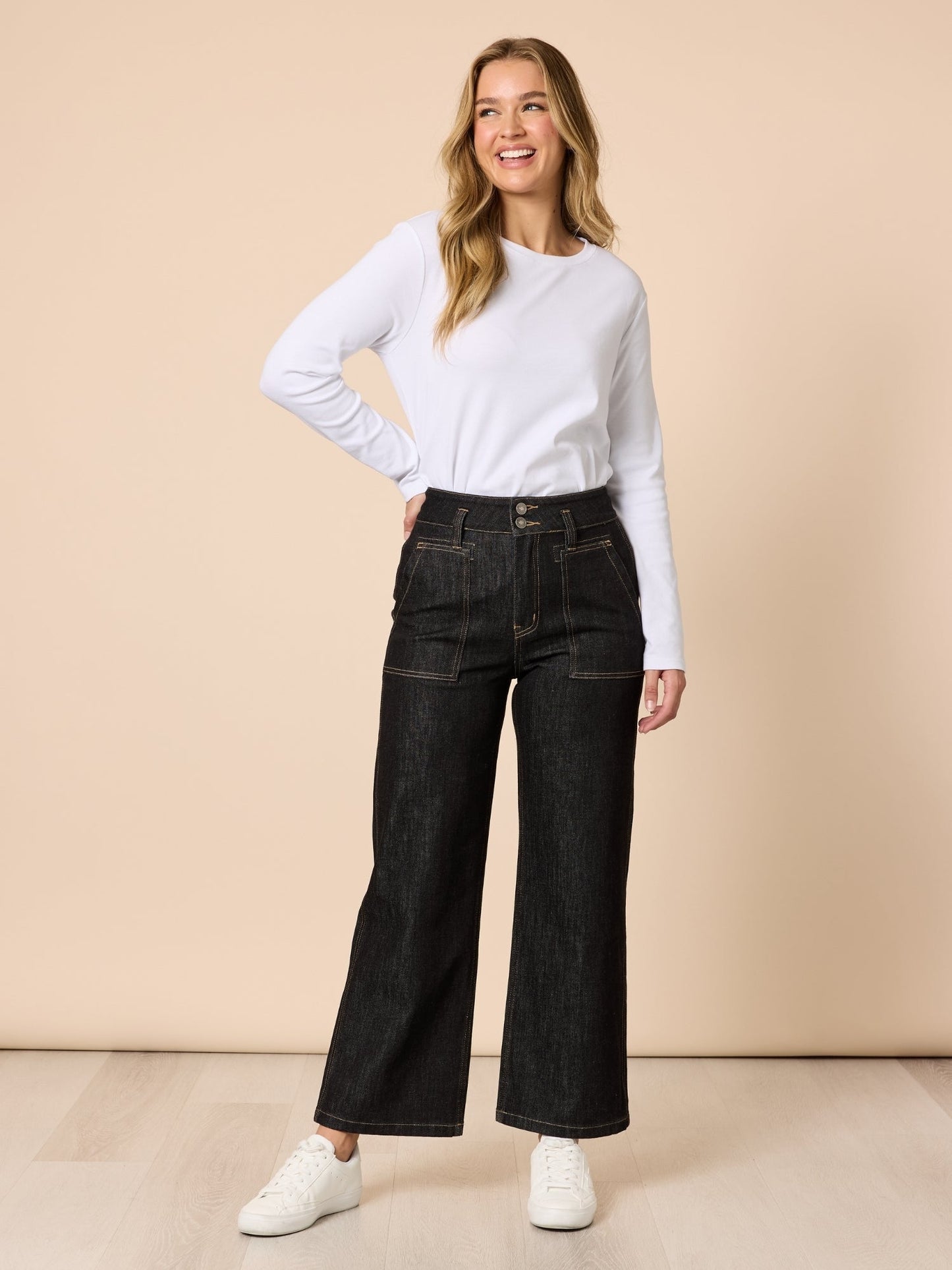 Gordon Smith Hudson Wide Leg Jean (Black)