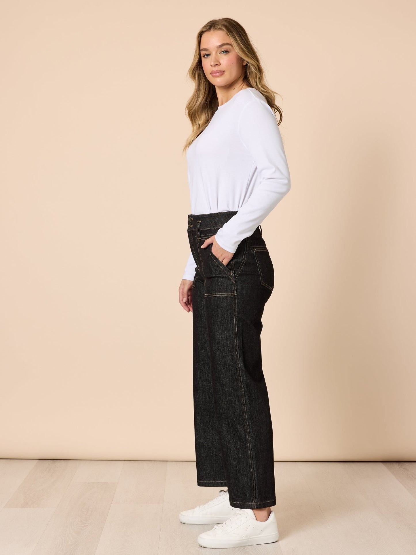 Gordon Smith Hudson Wide Leg Jean (Black)