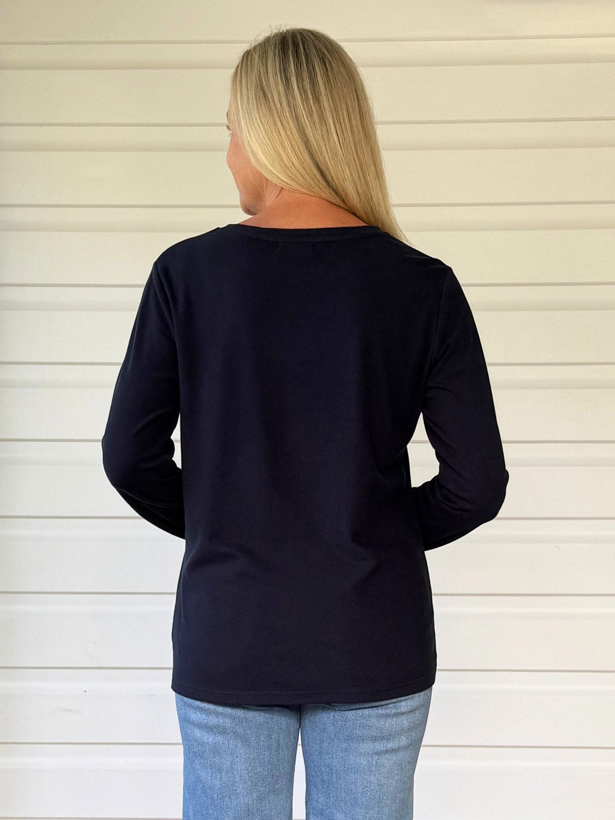 Gordon Smith Brushed Cotton Crew Neck Tee (Navy)