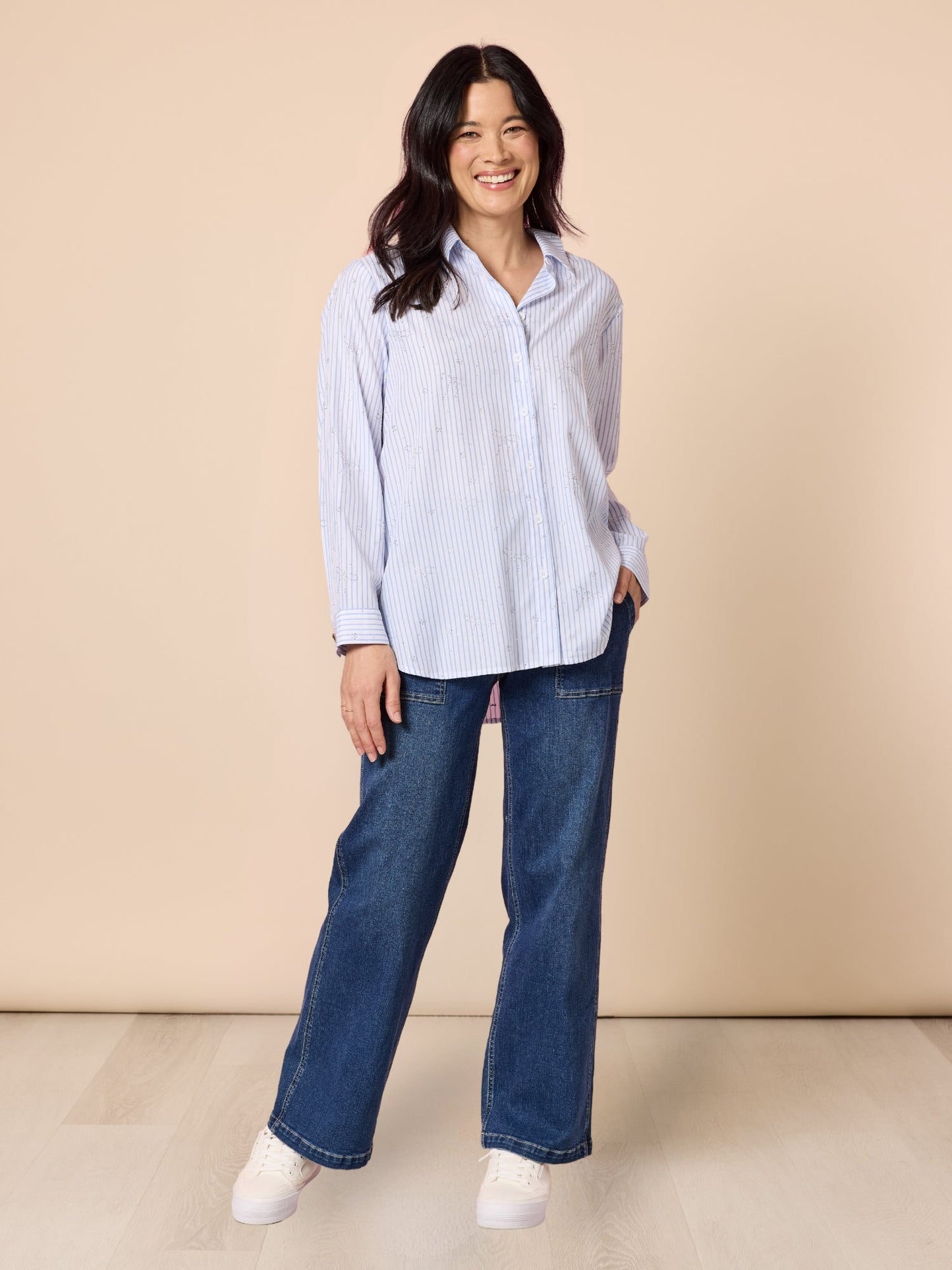 Gordon Smith Hudson Wide Leg Jean (Blue Wash)