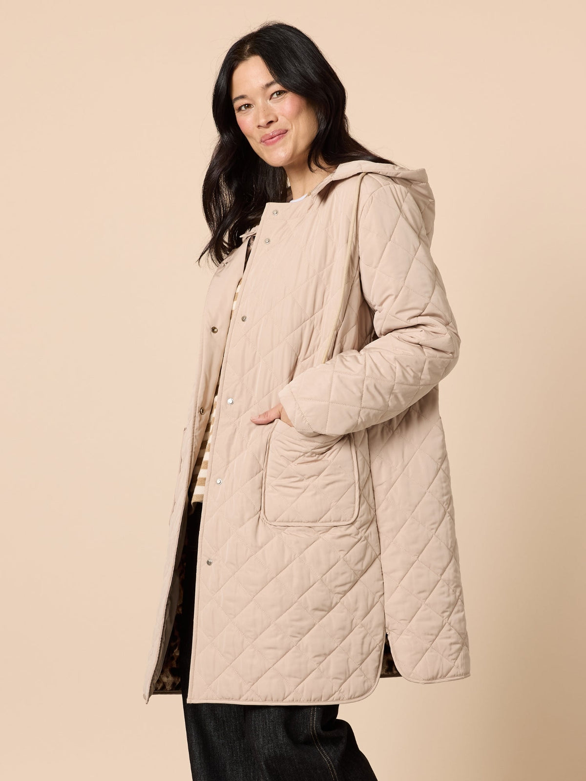 Gordon Smith Rodeo Longline Quilted Jacket (Natural)