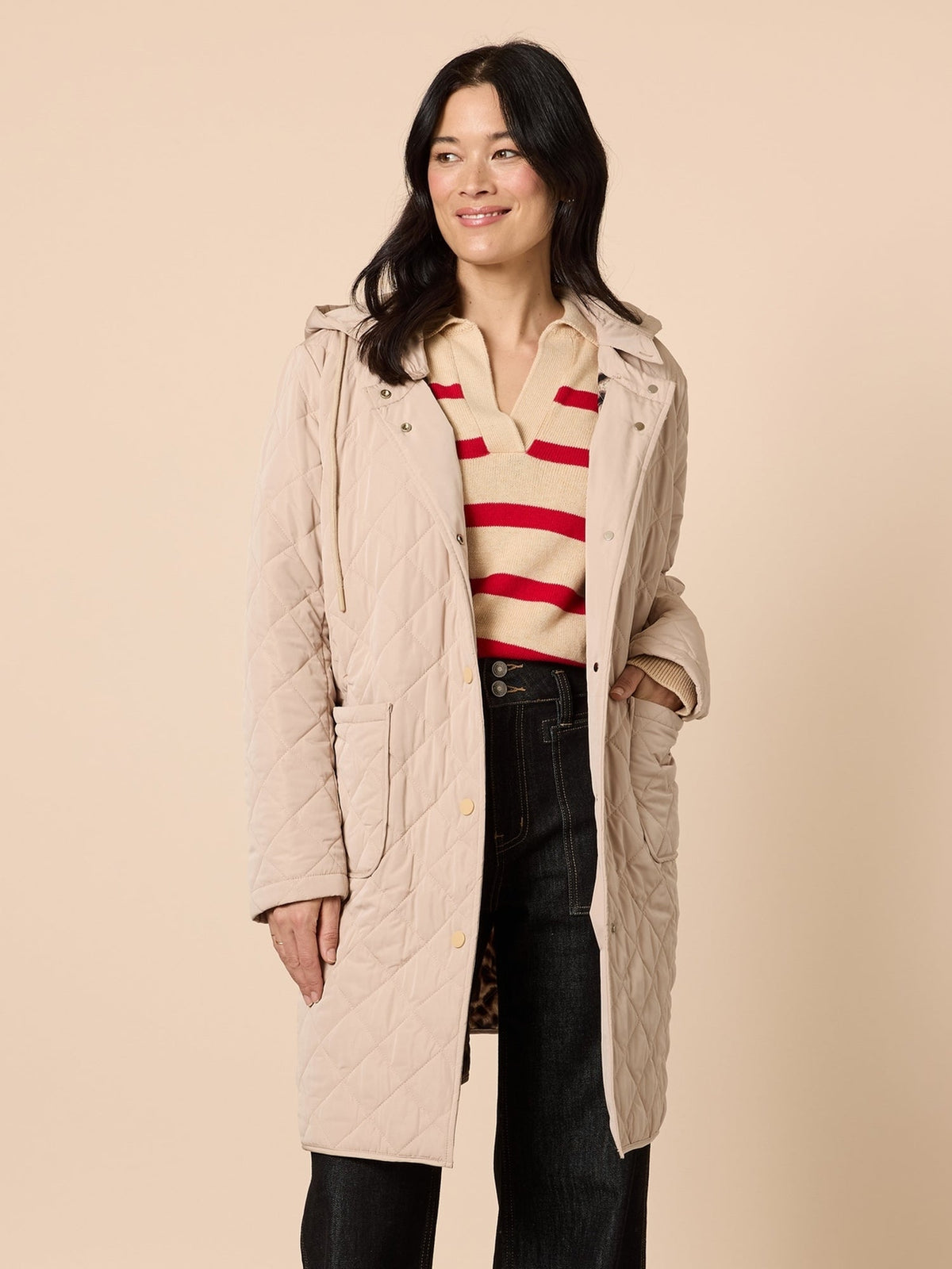 Gordon Smith Rodeo Longline Quilted Jacket (Natural)