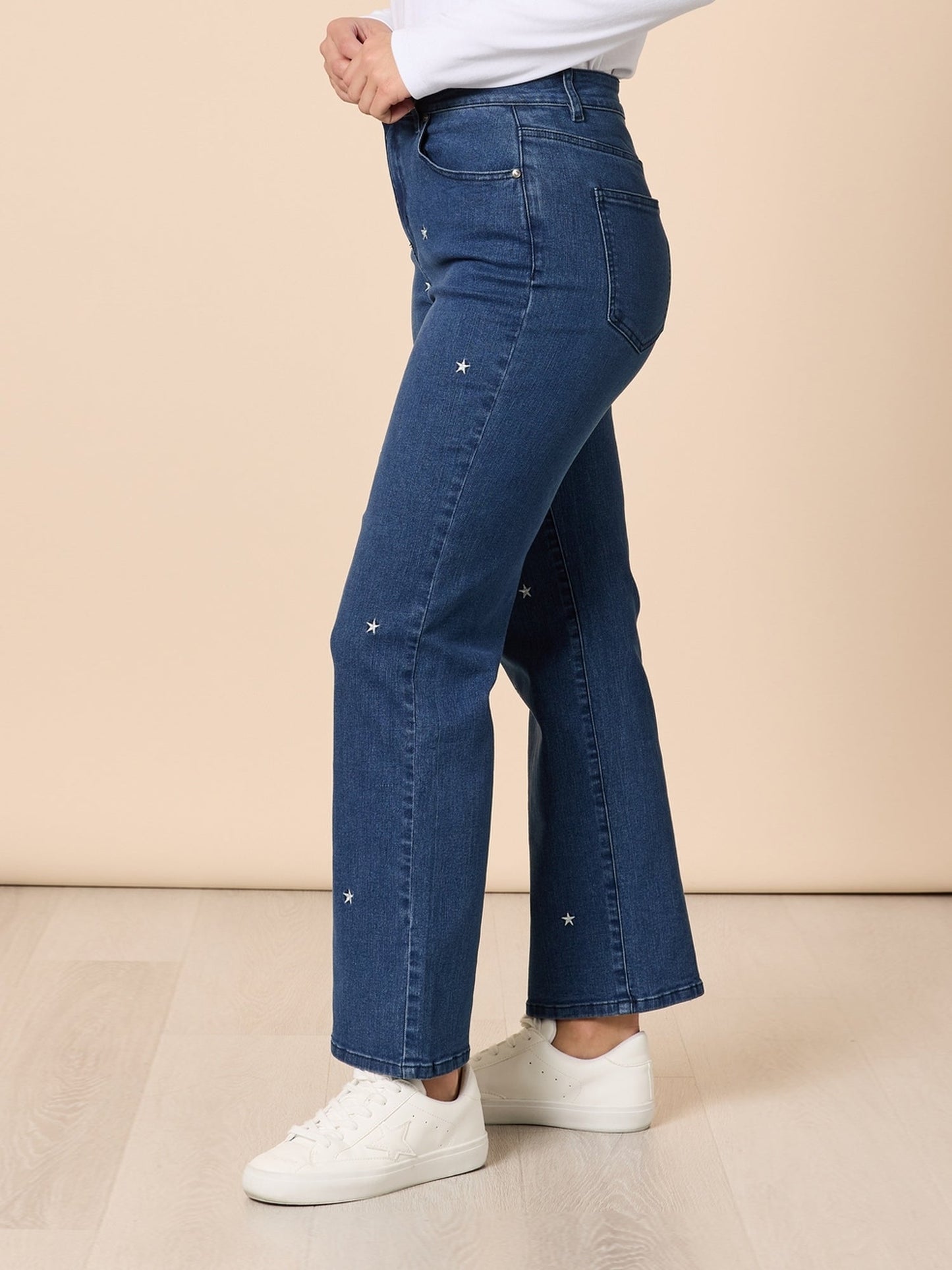 Gordon Smith Hollywood Embroidered Star Straight Leg Jean (Denim)
