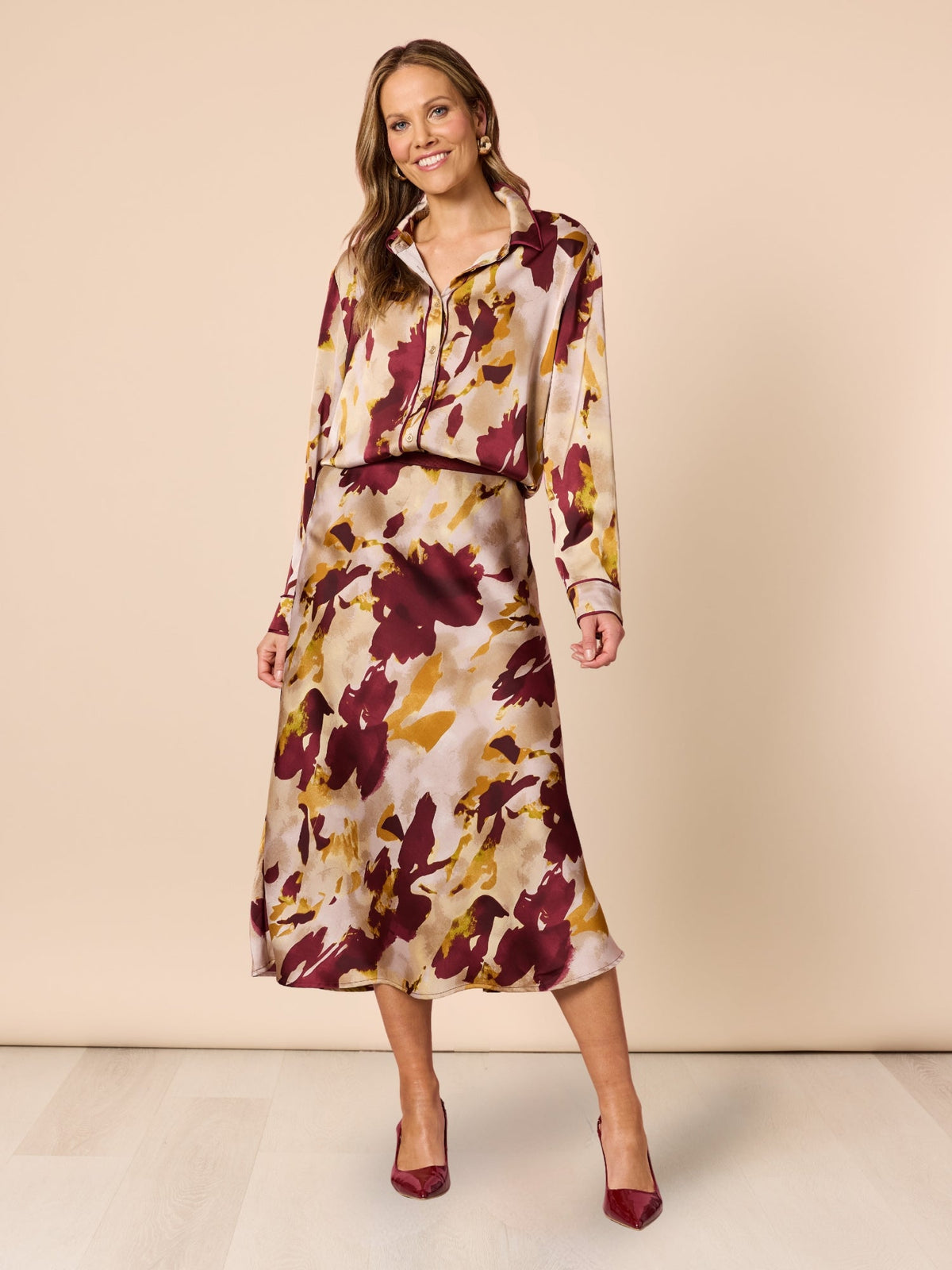 Hammock & Vine Verona Print Skirt (Shiraz Multi)