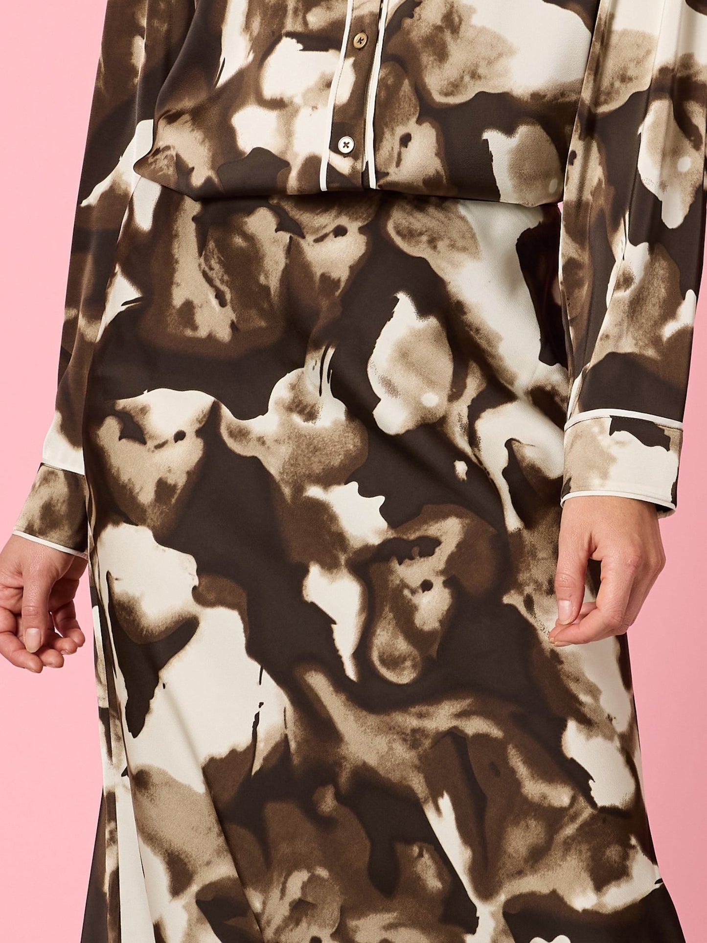 Hammock & Vine Venice Print Skirt (Espresso Multi)