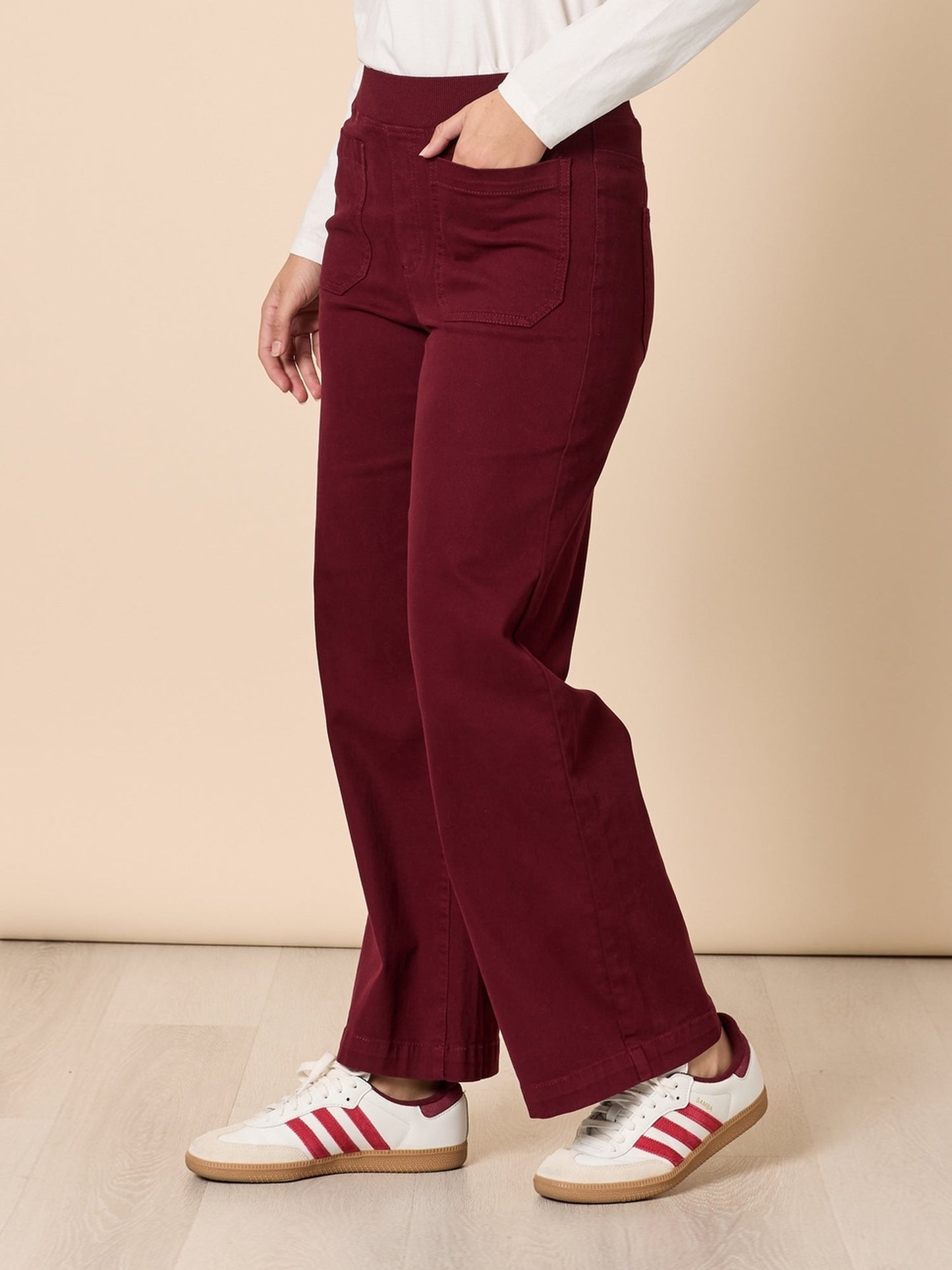 Threadz Carpenter Stretch Wide Leg Jean (Shiraz)