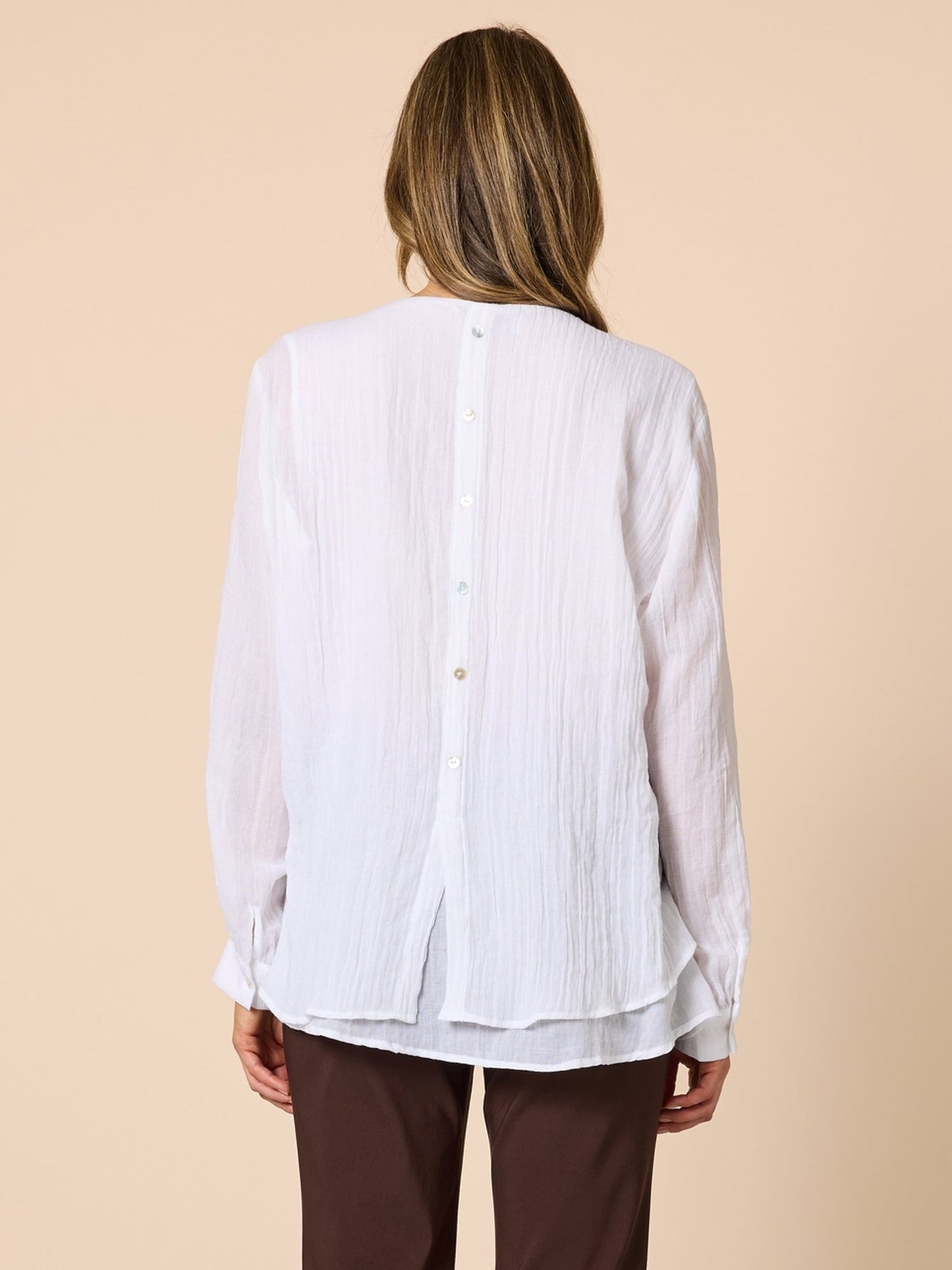 Clarity Fleur Floral Print Top (White/Gold)