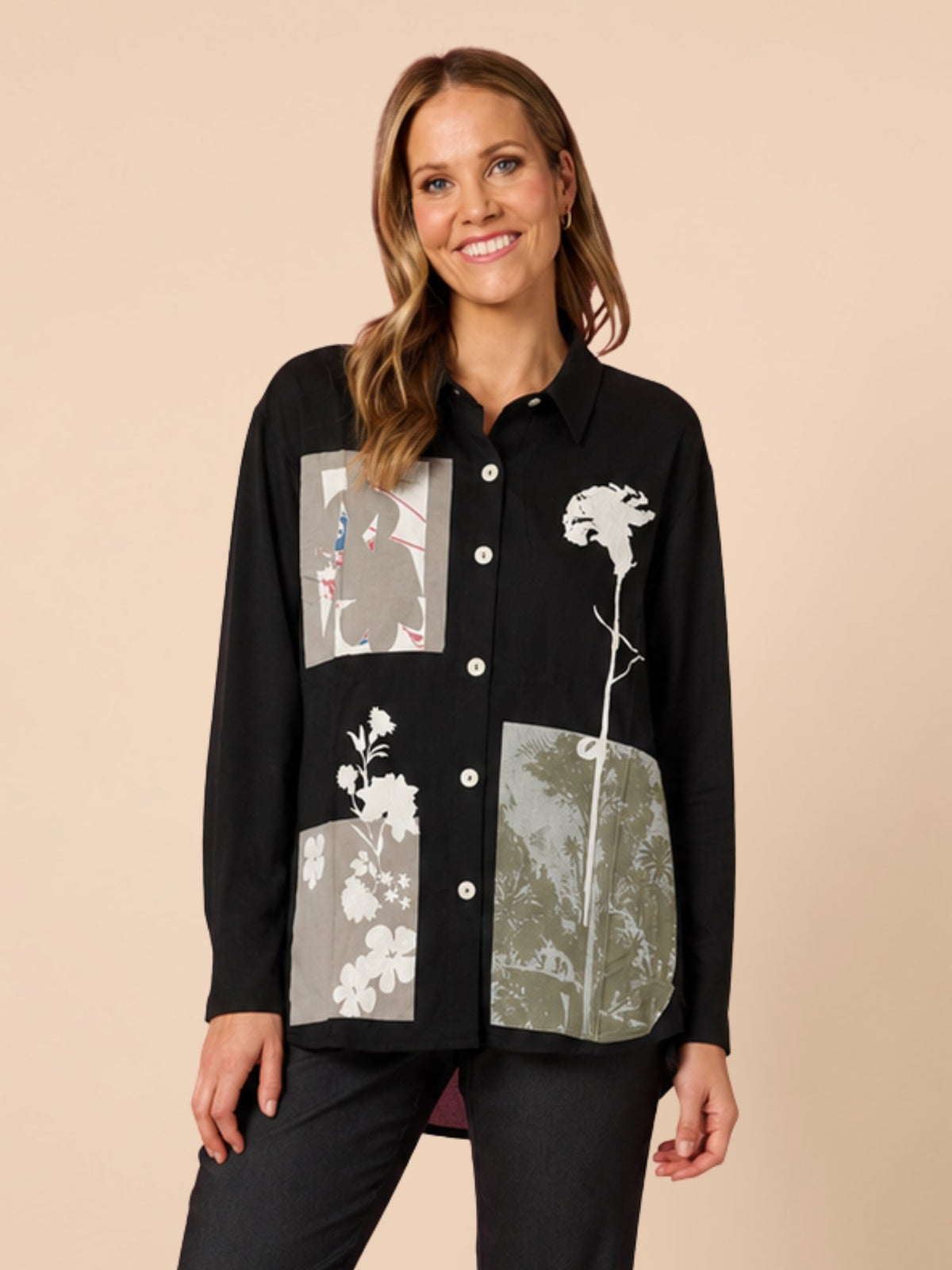 Image of Shirts. Product name - Celine Shirt Black in Black colour by brand - Clarity