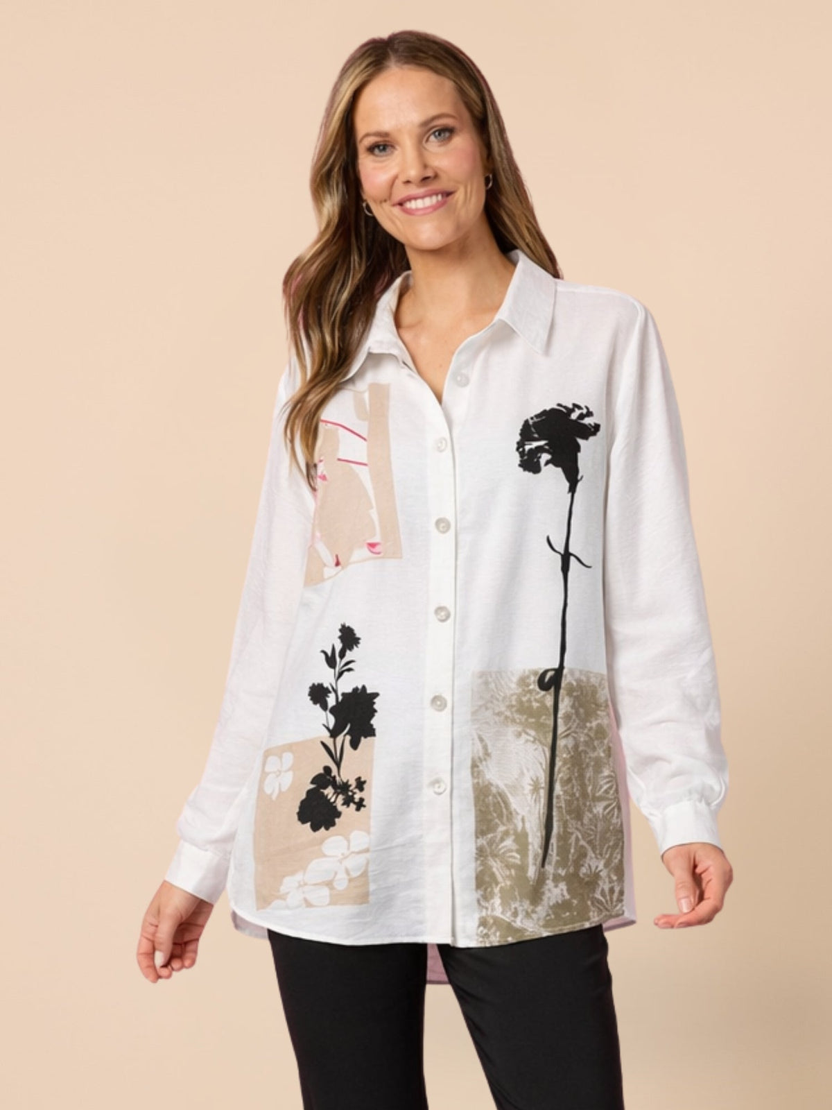 Image of Shirts. Product name - Celine Shirt Ivory in Ivory colour by brand - Clarity