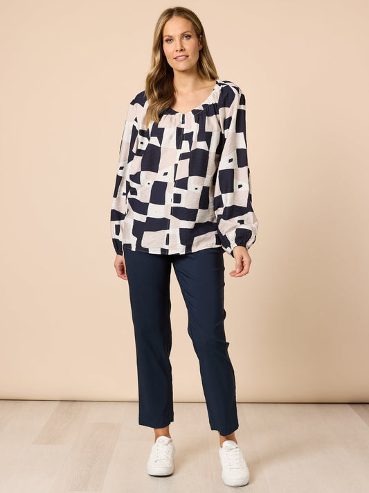 Threadz Evie Stretch Pant (Navy)