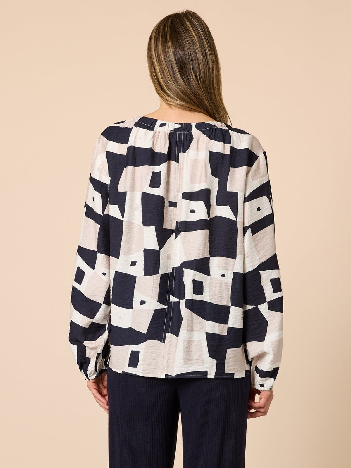 Clarity Rive Gauche Top (Navy Multi)