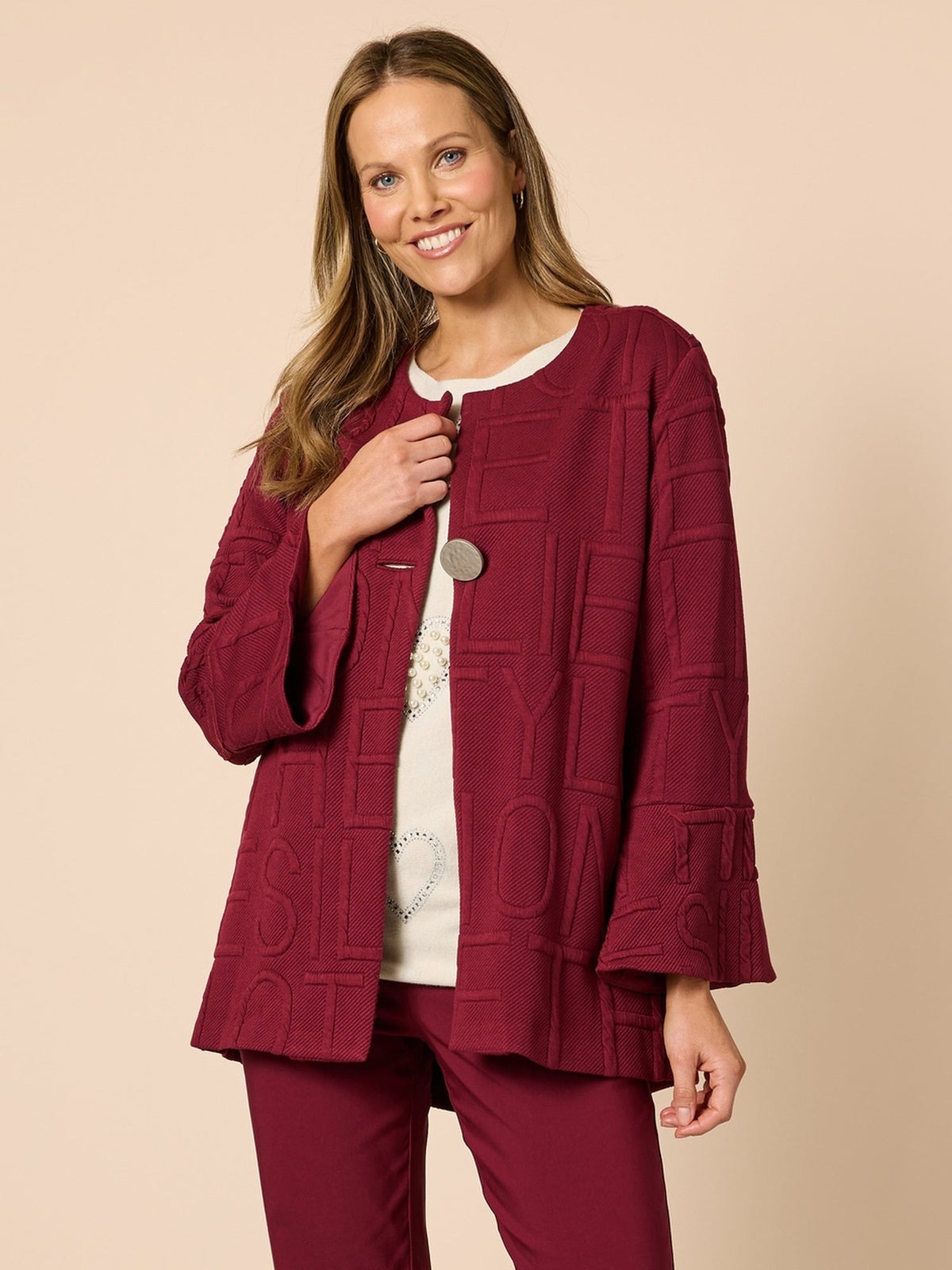 Image of Coats & Jackets. Product name - Alpha Jacket Shiraz in Shiraz colour by brand - Clarity