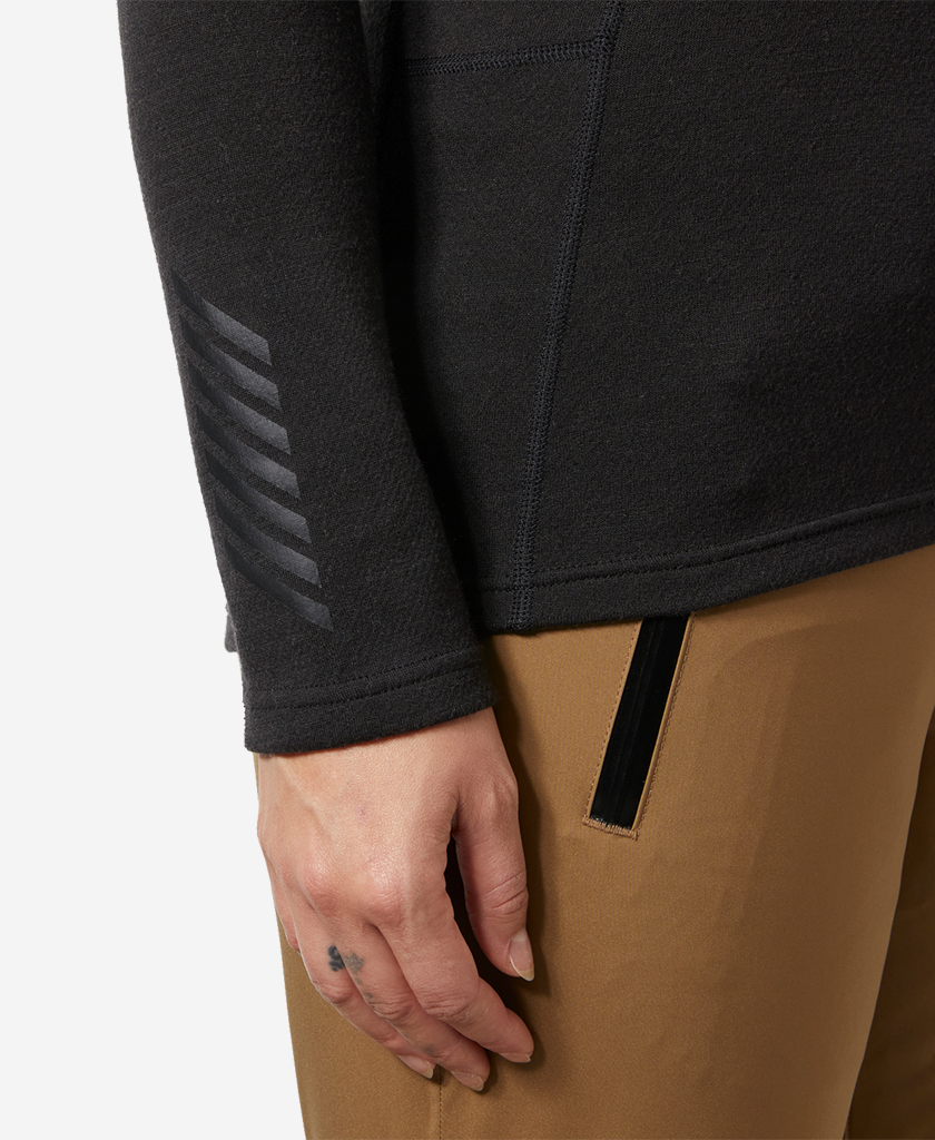 Helly Hansen W LIFA MERINO MIDWEIGHT 1/2 ZIP (Black)
