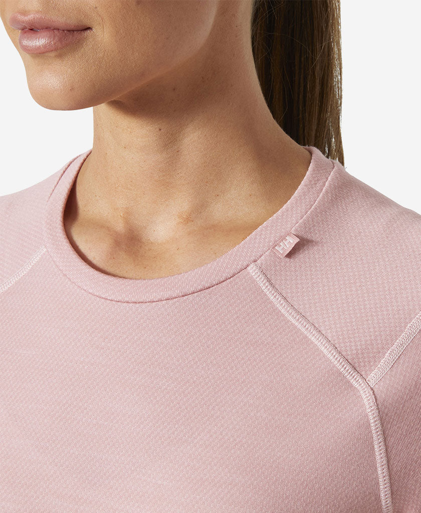 Helly Hansen W LIFA MERINO MIDWEIGHT CREW (Pink Salt)