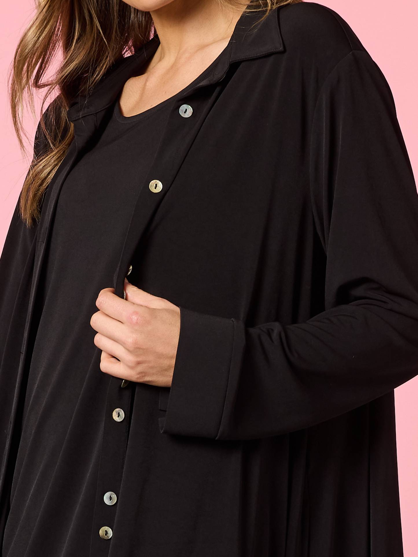 Clarity Traveller Longline Cardigan (Black)