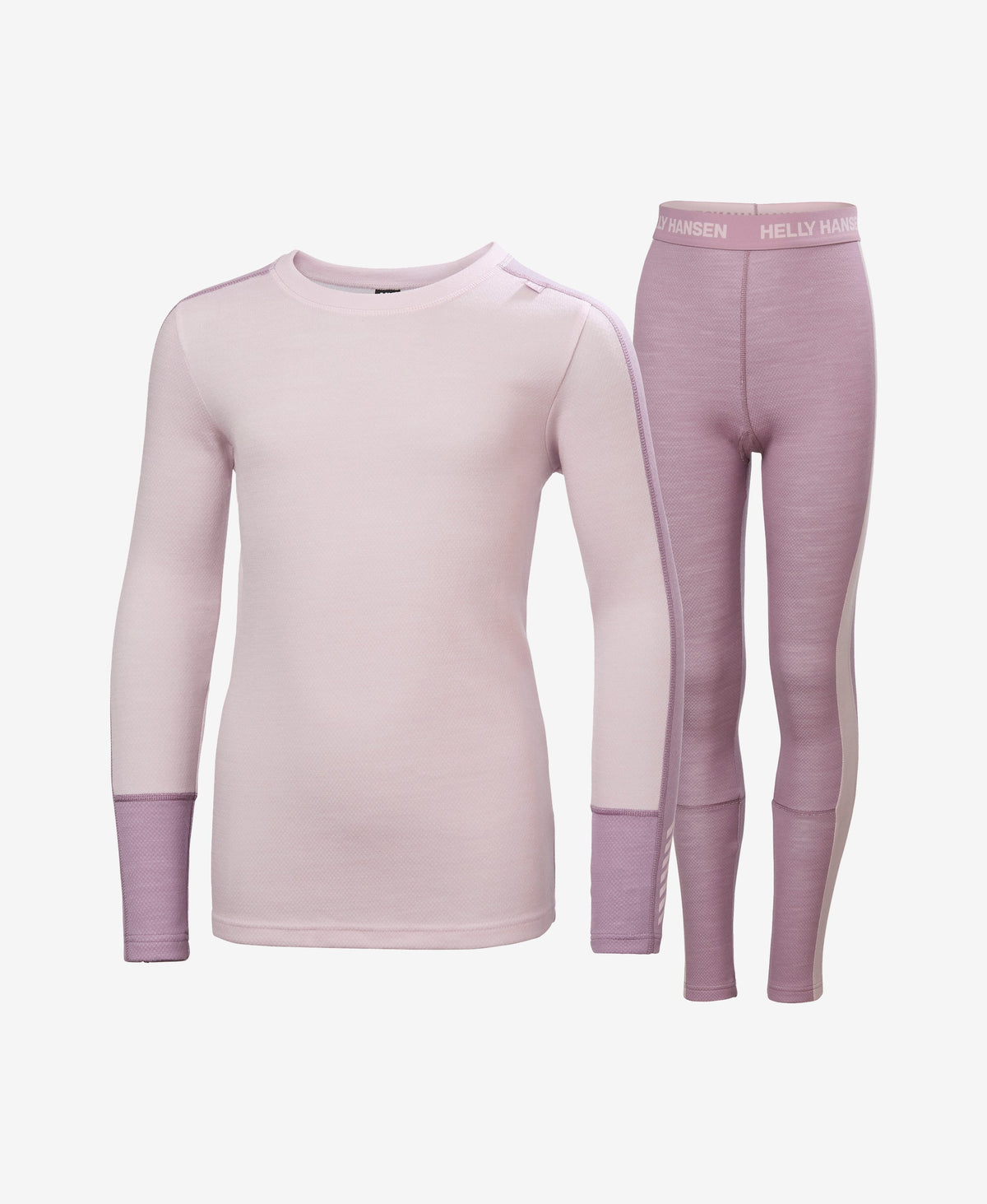 Helly Hansen JR LIFA MERINO MIDWEIGHT SET (Purple Clay)