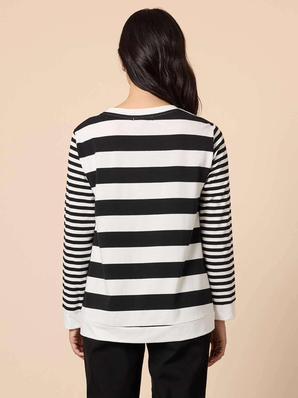 Gordon Smith Brighton Stripe Top (Black/Ivory)