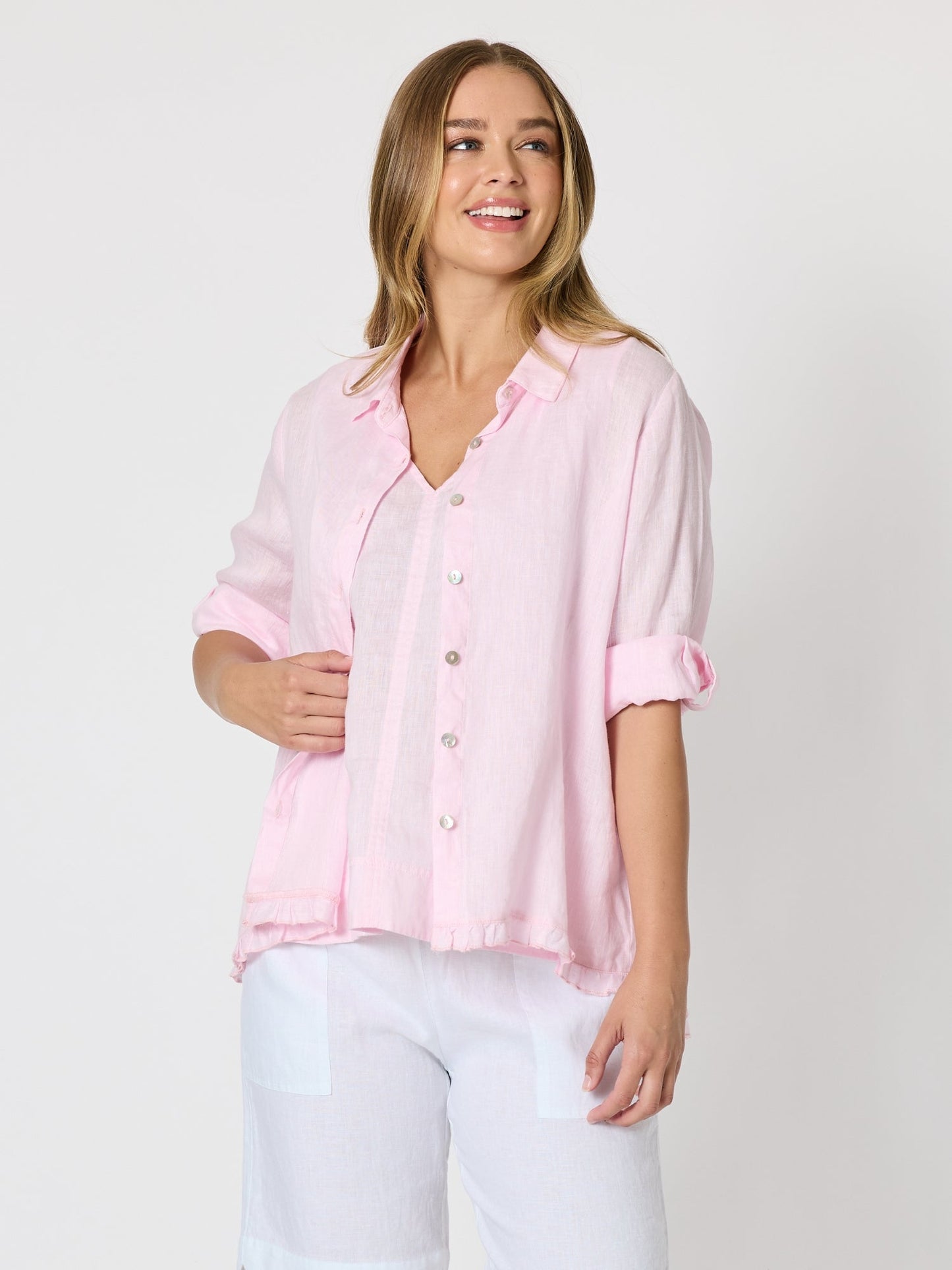 Gordon Smith Tilly Linen Camisole (Pale Pink)