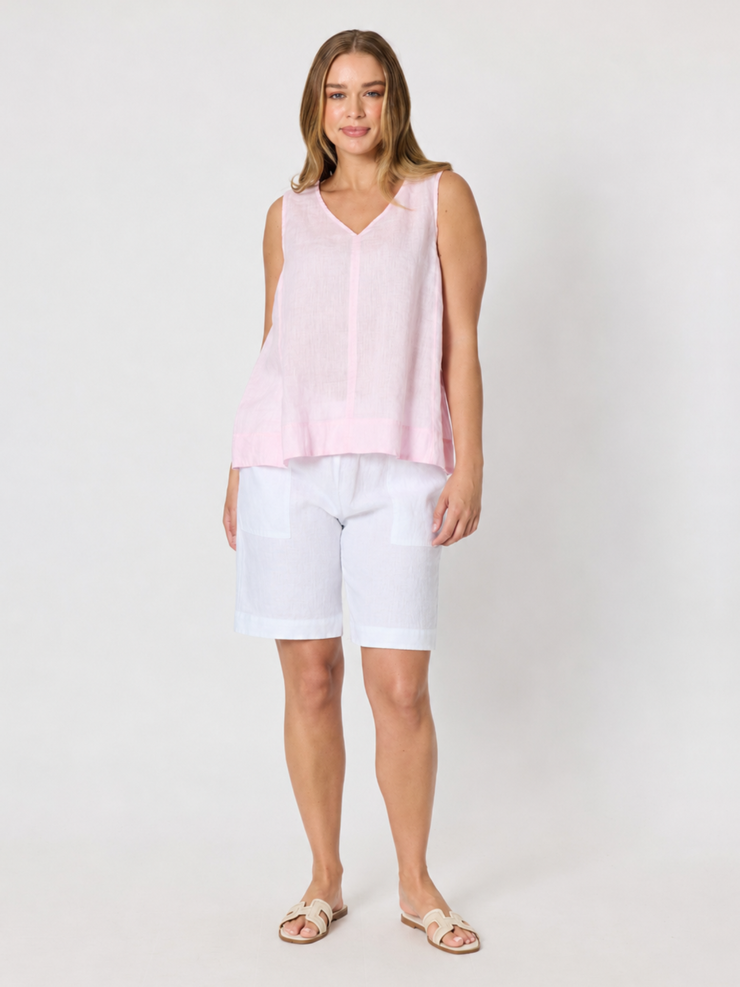 Gordon Smith Tilly Linen Camisole (Pale Pink)
