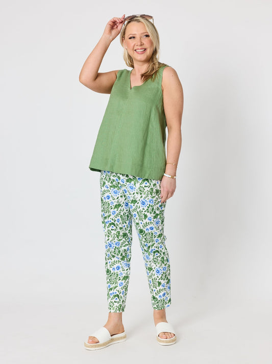 Gordon Smith Tilly Linen Camisole (Fern)