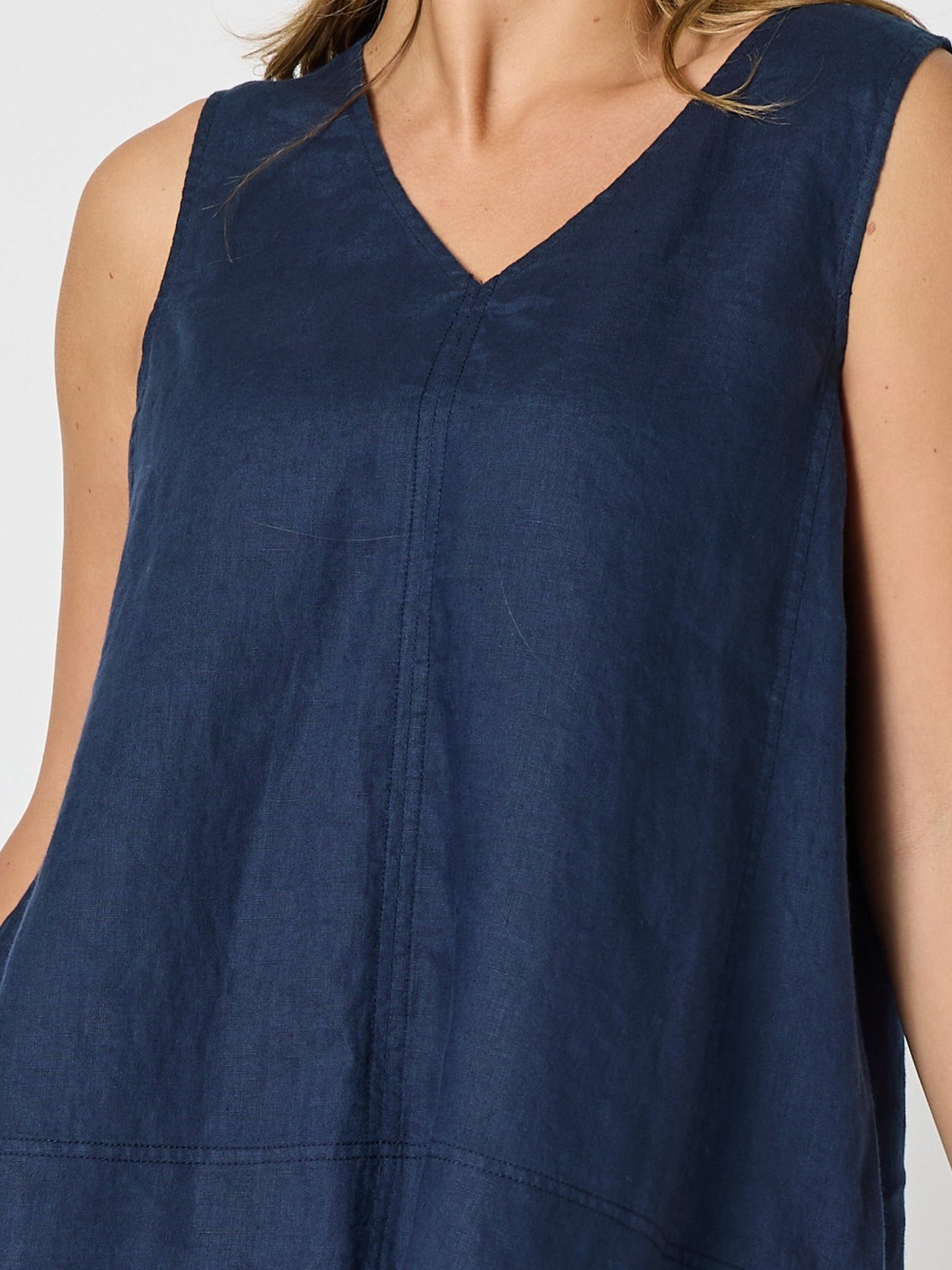 Gordon Smith Tilly Linen Camisole (Navy)
